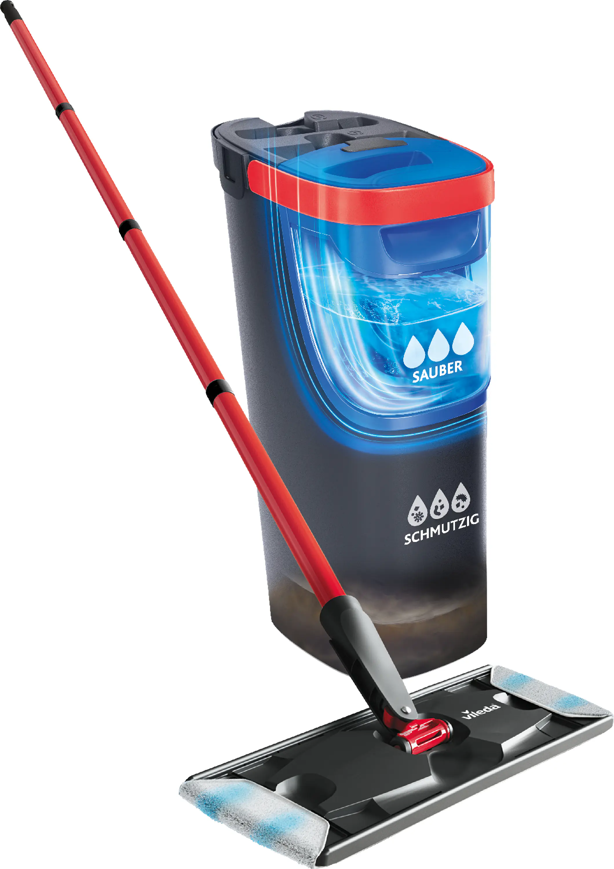 Vileda Bodenwischer Reinigungsset H2PRO Flat Mop Vileda Bodenwischer Reinigungsset H2PRO Flat Mop