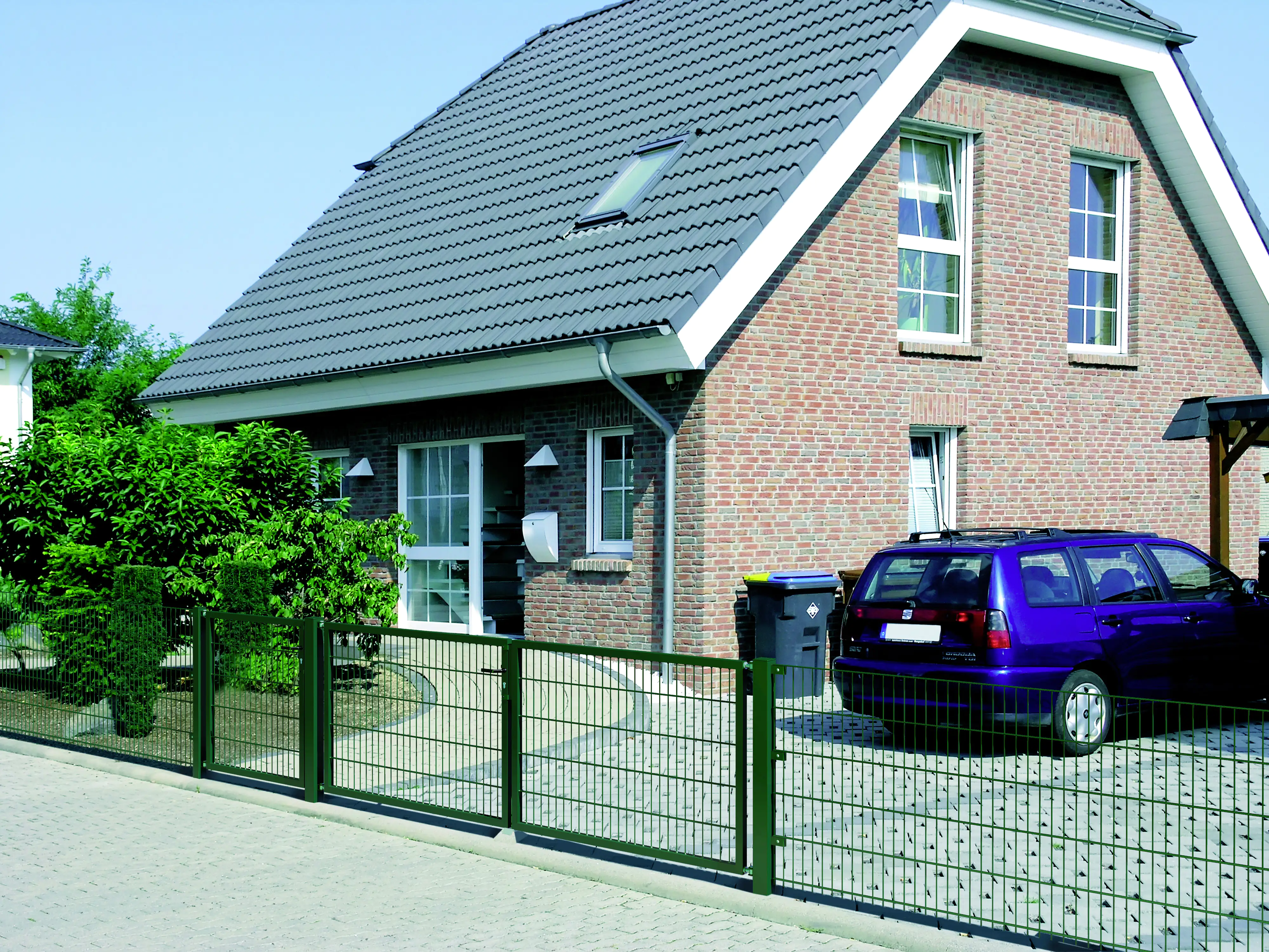 Alberts Stabgitter Doppeltor Flexo 400 x 120 cm 6/5/6 grün zE