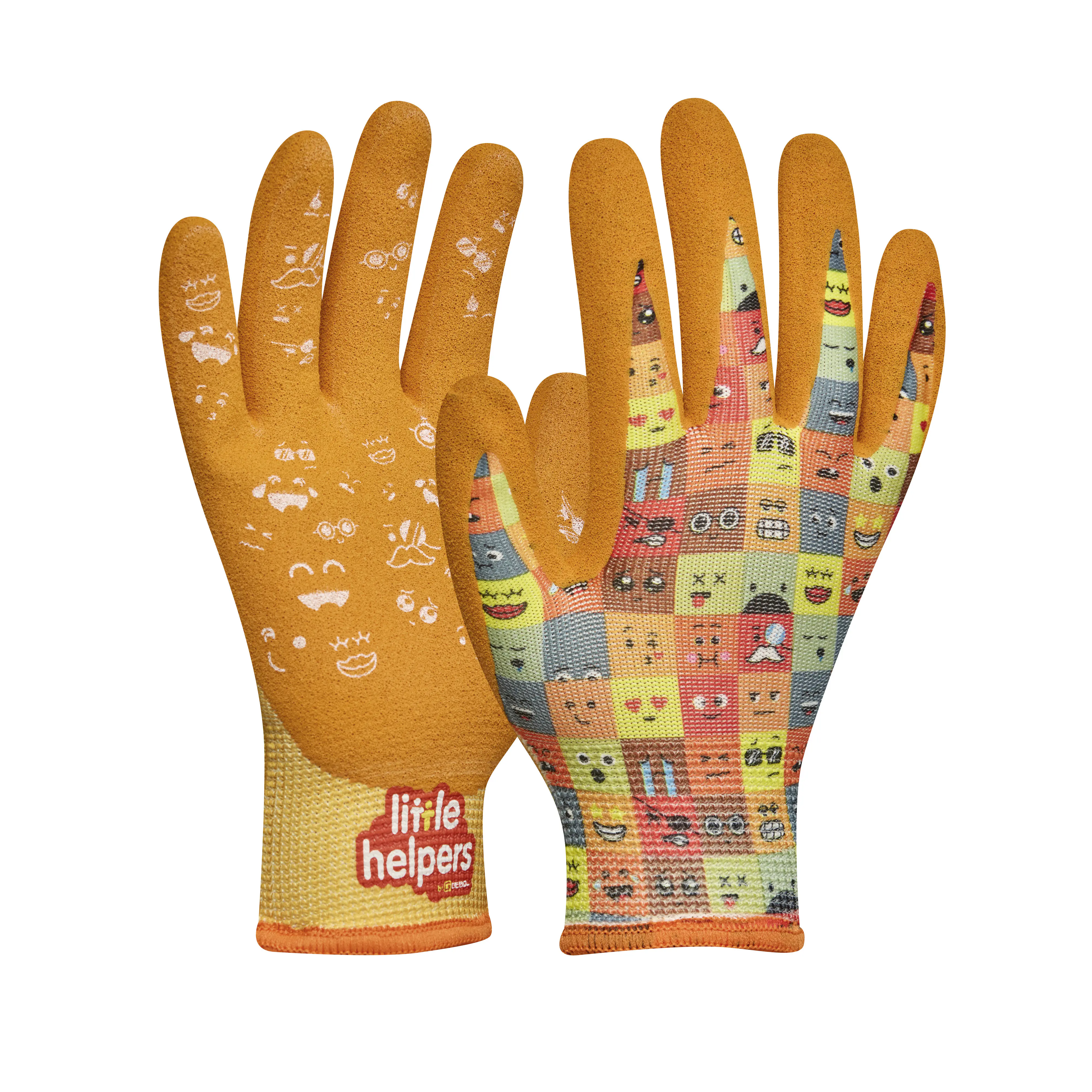 Gebol Kinder-Handschuhe Little Helpers Emoji orange