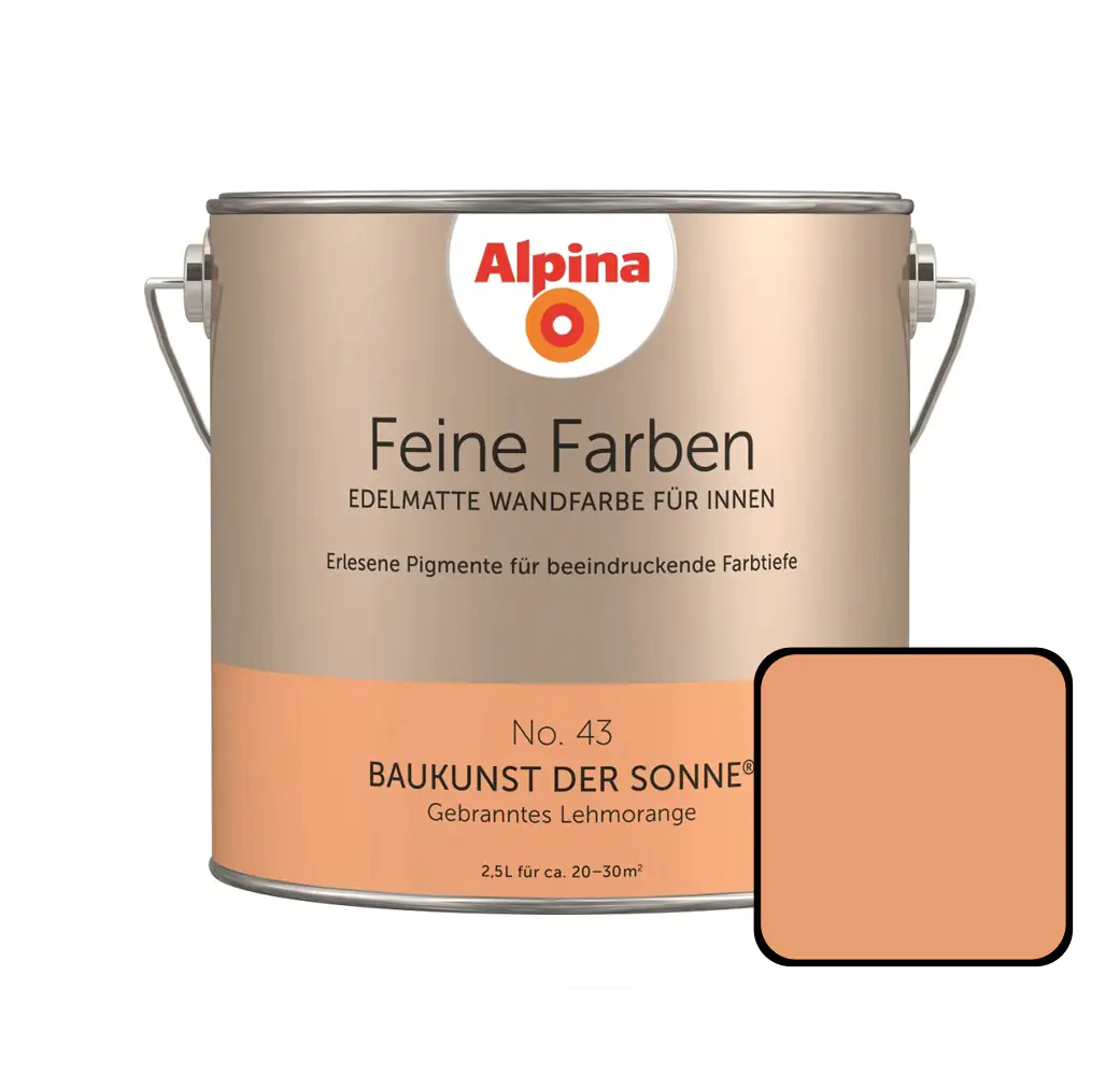 Alpina Feine Farben No. 43 Baukunst der Sonne 2,5 L gebranntes lehmorange edelmatt Alpina Feine Farben No. 43 Baukunst der Sonne 2,5 L gebranntes lehmorange edelmatt
