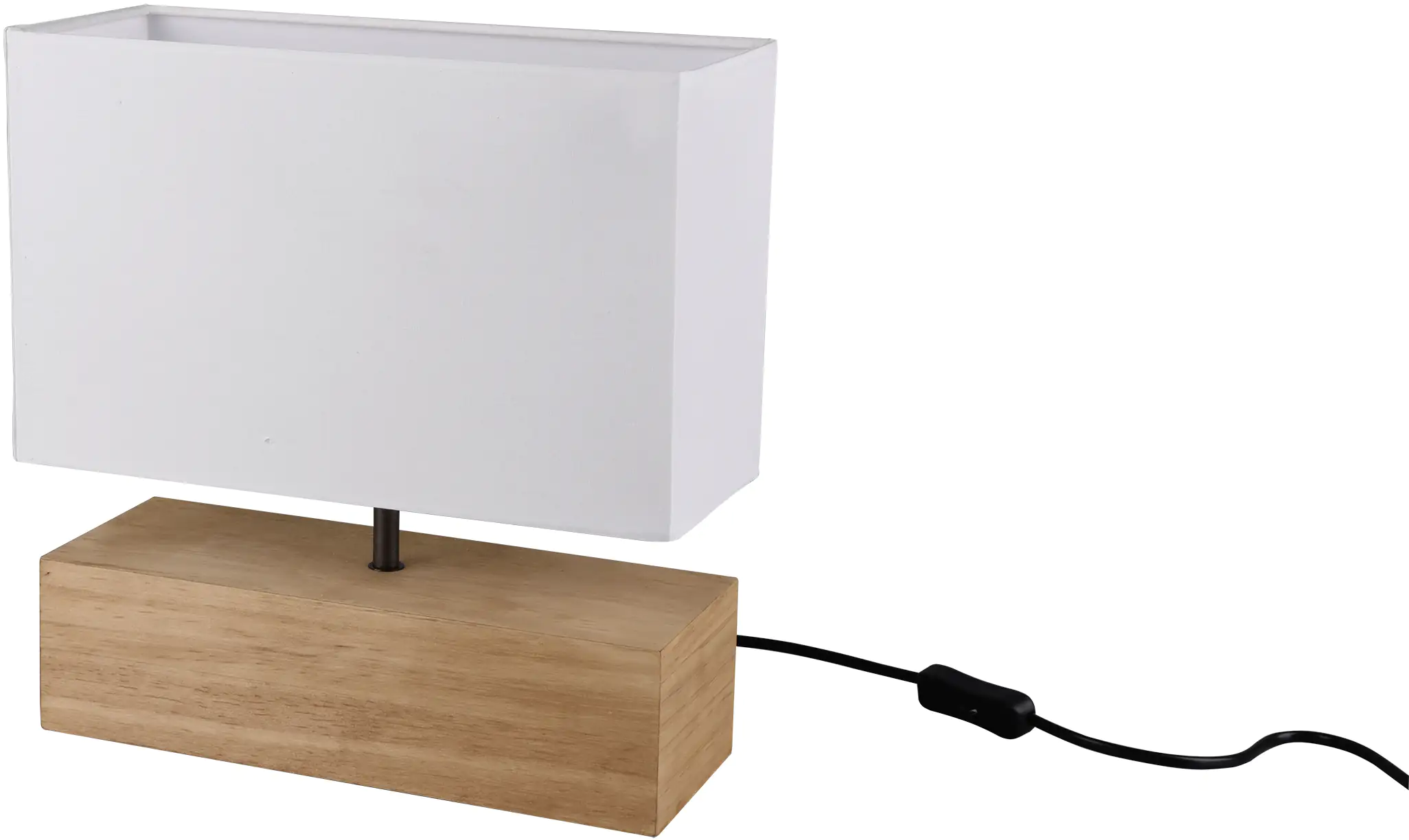 Reality Leuchten Tischleuchte Woody rechteckig holzfarbig