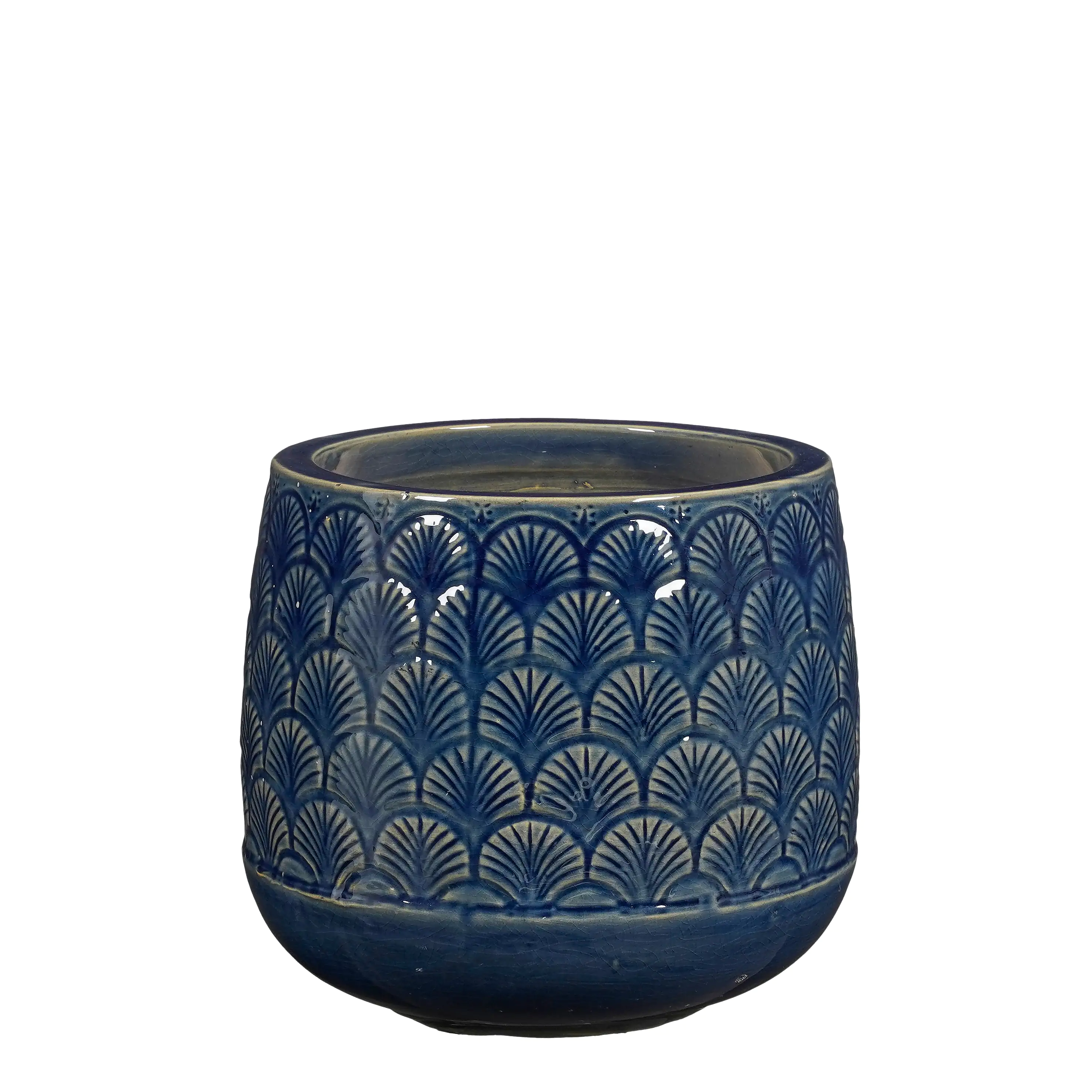 Mica Decorations Pflanztopf Oran Topf Ø 28 x 25 cm dunkelblau