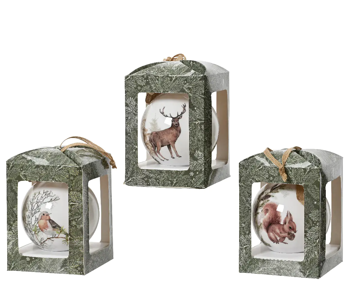 Weihnachtskugeln mit Tieren polyfoam 10 x 10 x 10.5 cm Weihnachtskugeln mit Tieren polyfoam 10 x 10 x 10.5 cm