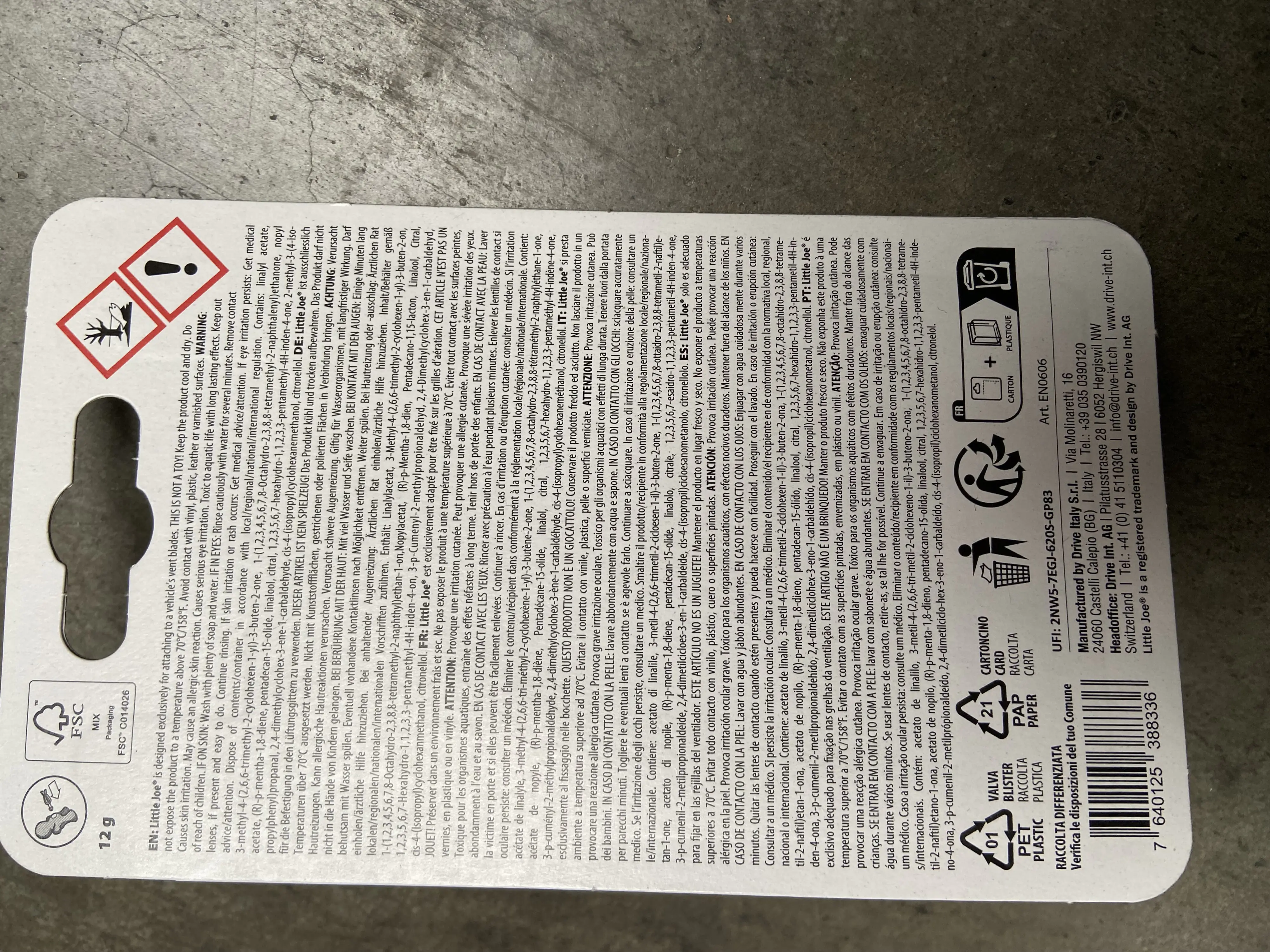 Little Joe Lufterfrischer Clip Black Velvet