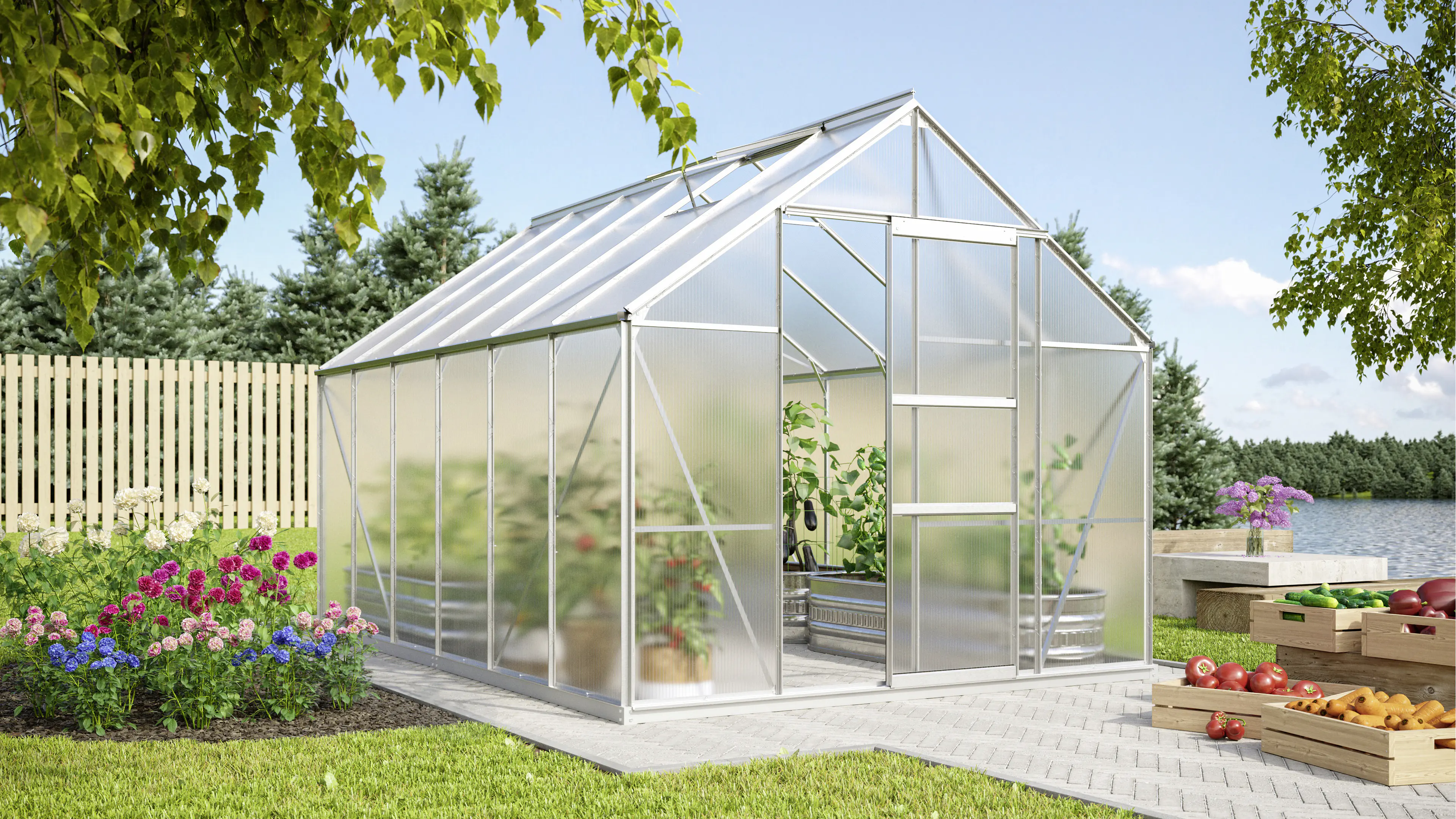 Vitavia Gewächshaus Merkur 9900 254 x 379 cm 4 mm HPK