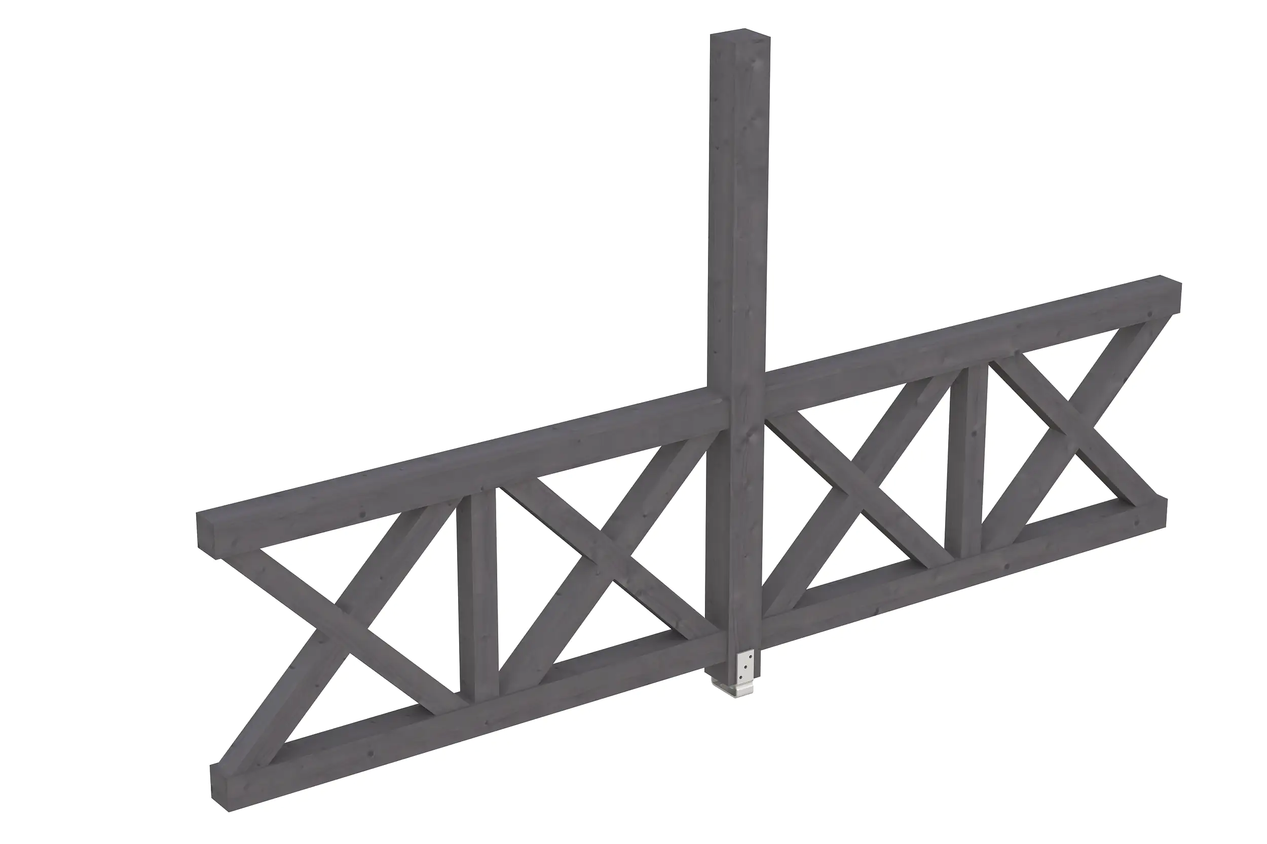 SKAN HOLZ Seitenwand Andreaskreuz (FS) 343 x 210 cm Fichte