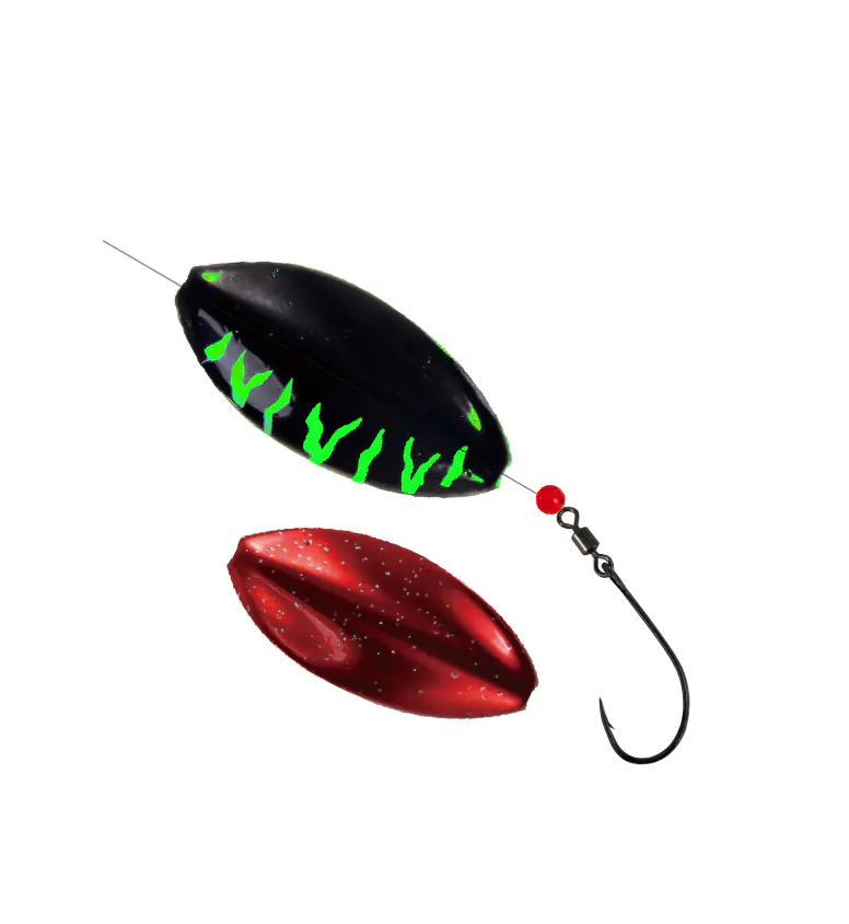 Paladin Angelköder Rotor Trout Tracker 4,4 g UV schwarz/grün/rot