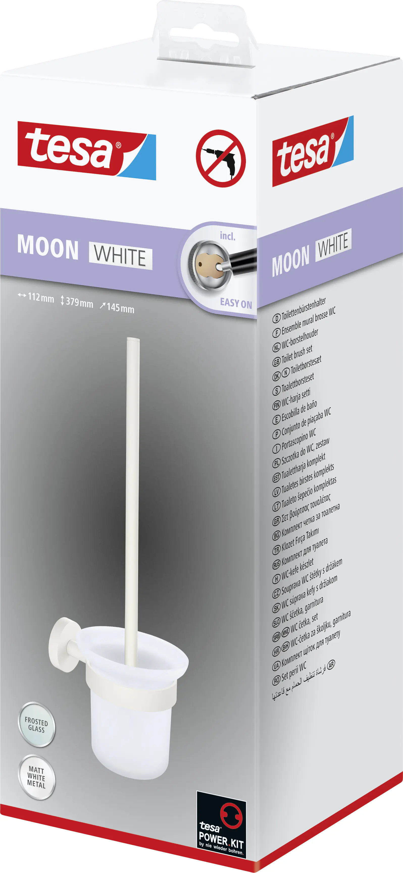 Tesa WC-Bürstengarnitur MOON weiß