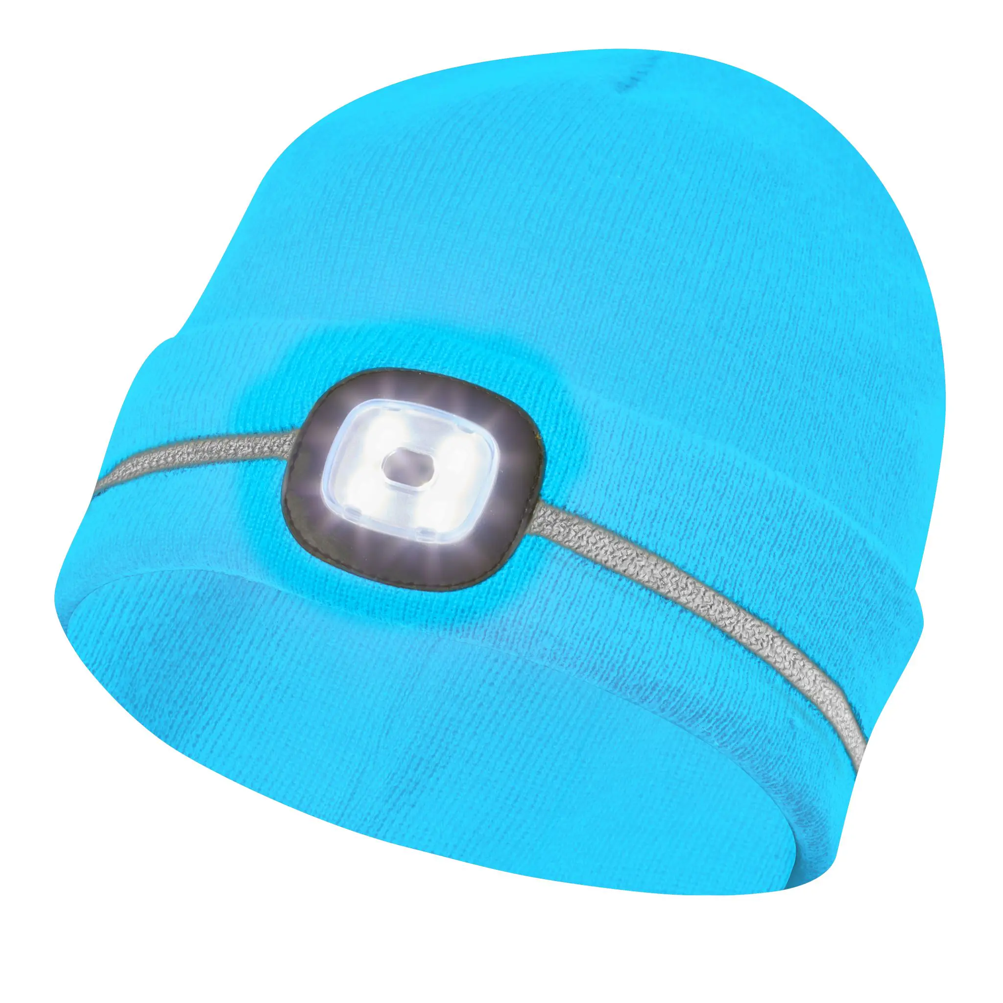 Gebol Mütze Beanie LED Kinder mit Reflektionsstreifen blau