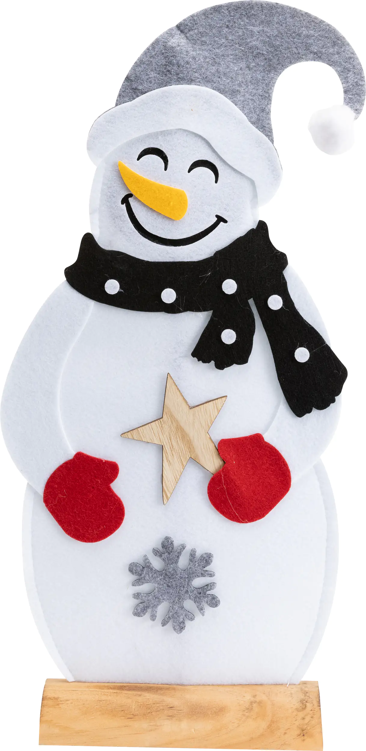 TrendLine Weihnachtsaufsteller Schneemann 82 x 42 cm weiß-grau