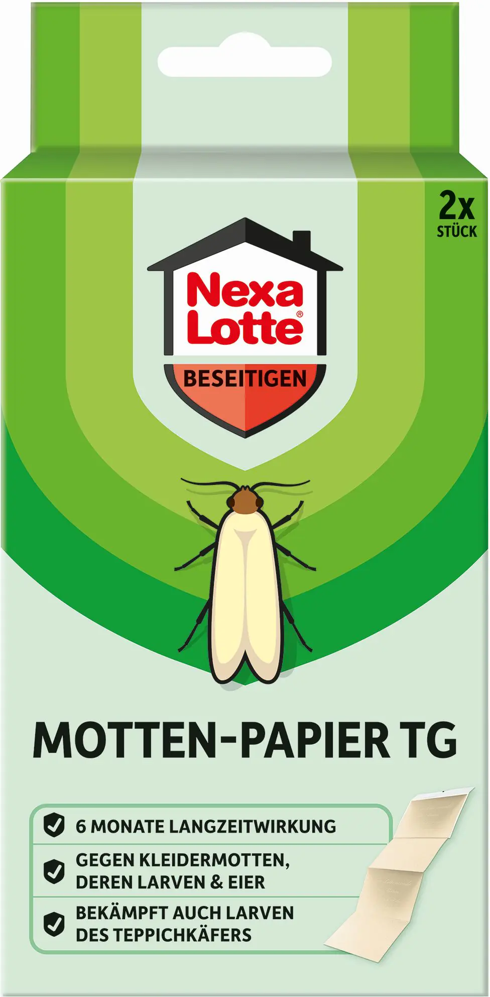 Nexa Lotte Mottenpapier für Kleidermotten 2 Stück