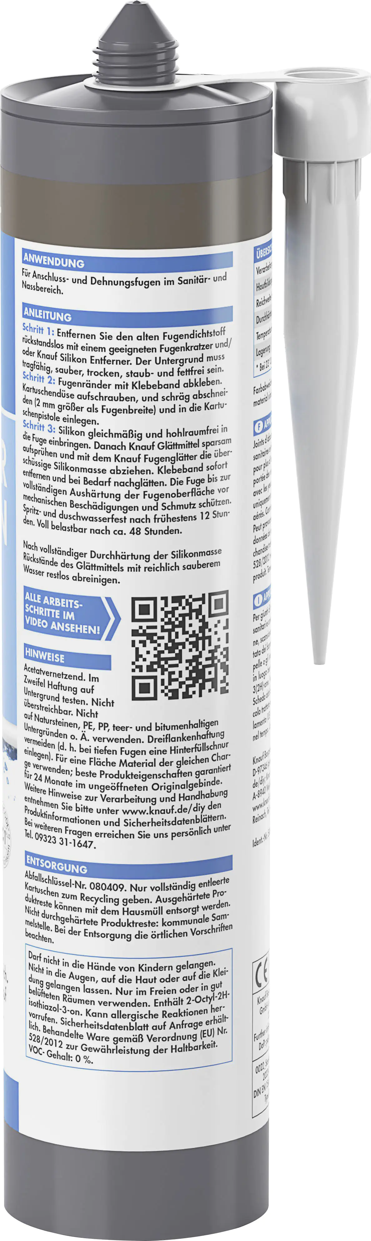 Knauf Sanitär Silikon dunkelbraun 300 ml