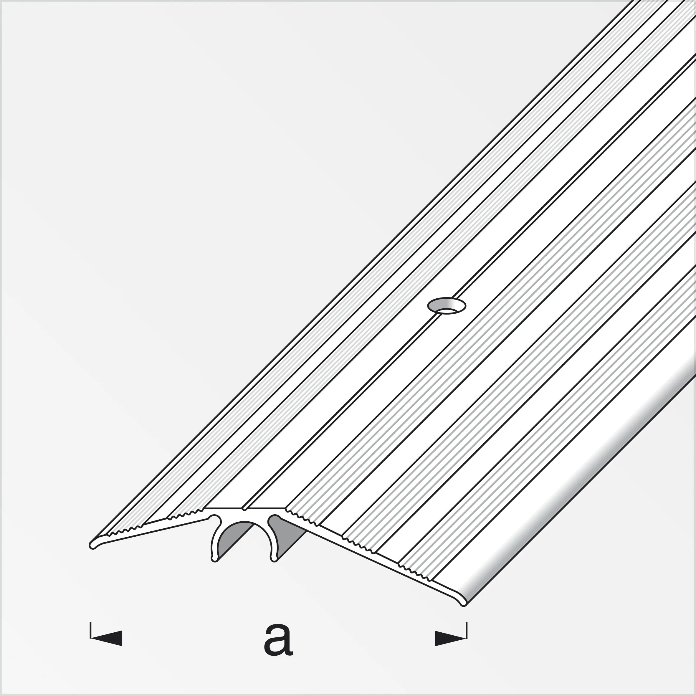 alfer Niveauausgleichs-Profil 1 m, 56 mm Aluminium eloxiert messing