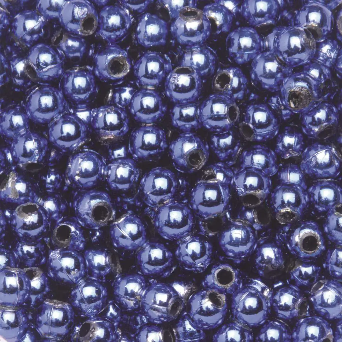 Glorex Deko Perlen 6 mm 75 g, royalblau