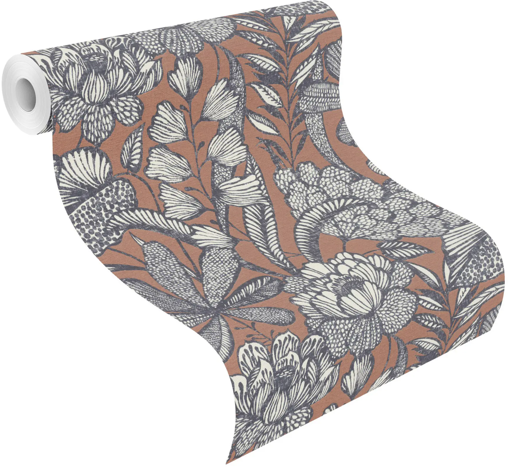 Rasch Vliestapete 555370 Rot-Terra Muster & Motive 10,05 m x 0,53 m