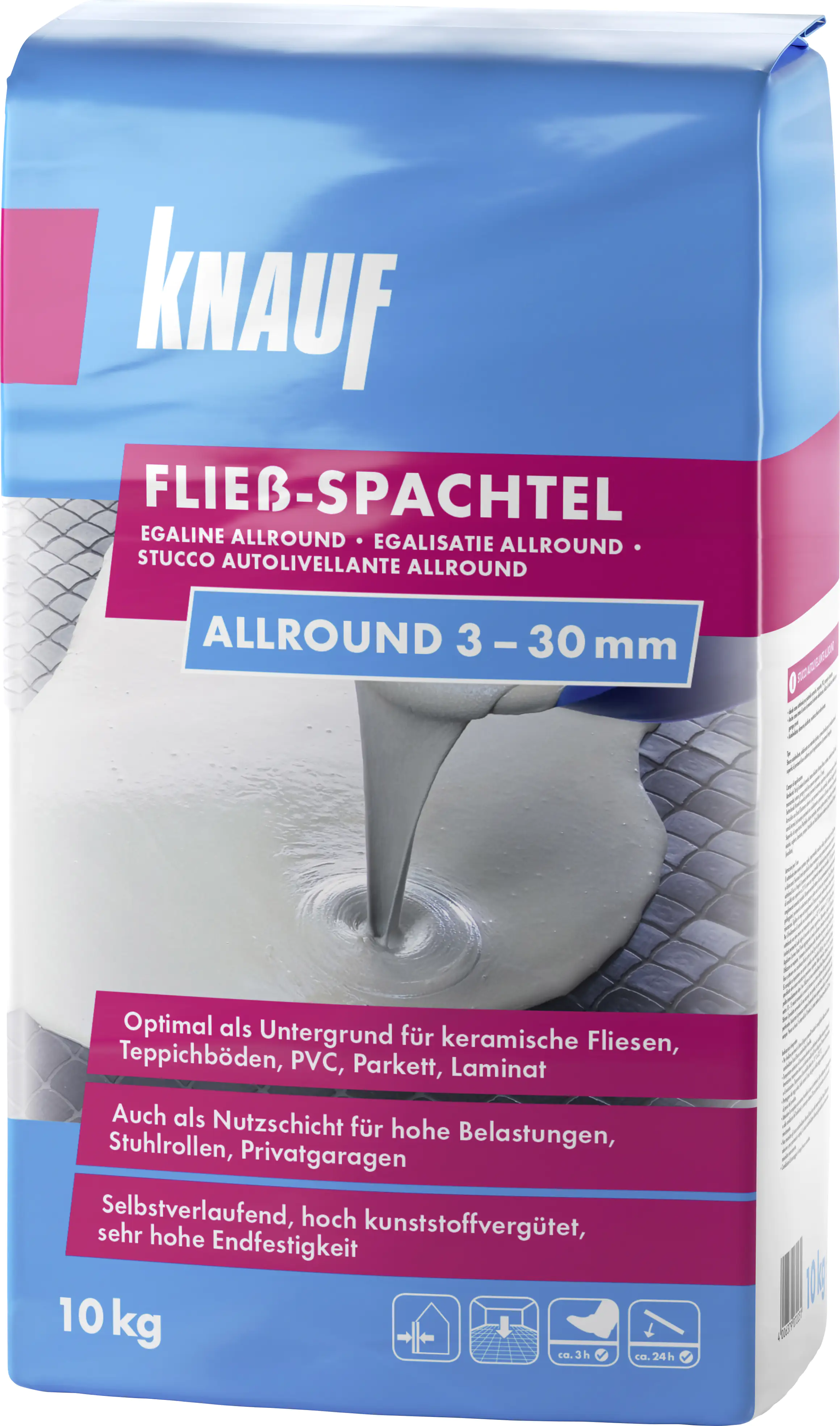 Knauf Fließspachtel allround grau, 10 kg, für Innen Knauf Fließspachtel allround grau, 10 kg, für Innen