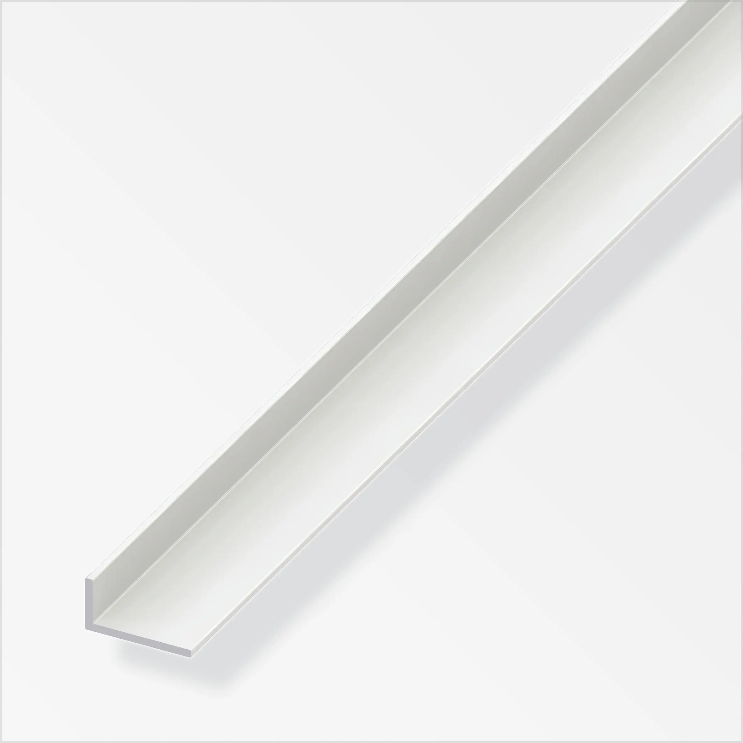 alfer Winkel 2 m, 20 x 10 mm PVC (Kunststoff) glatt weiss