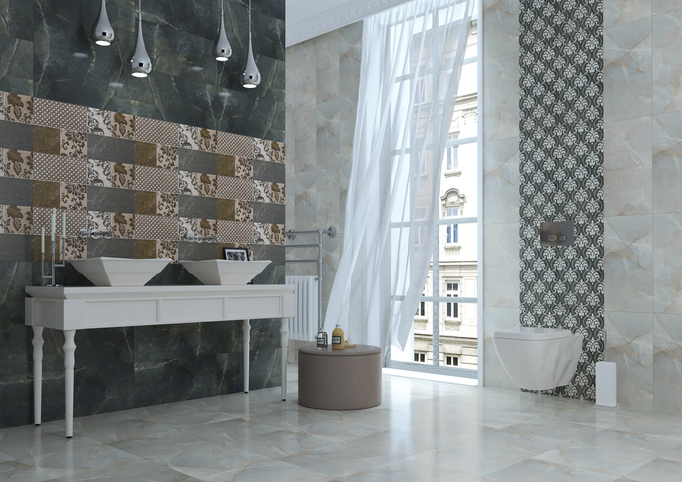 Bodenfliese Feinsteinzeug Arch 60 x 60 cm light grey