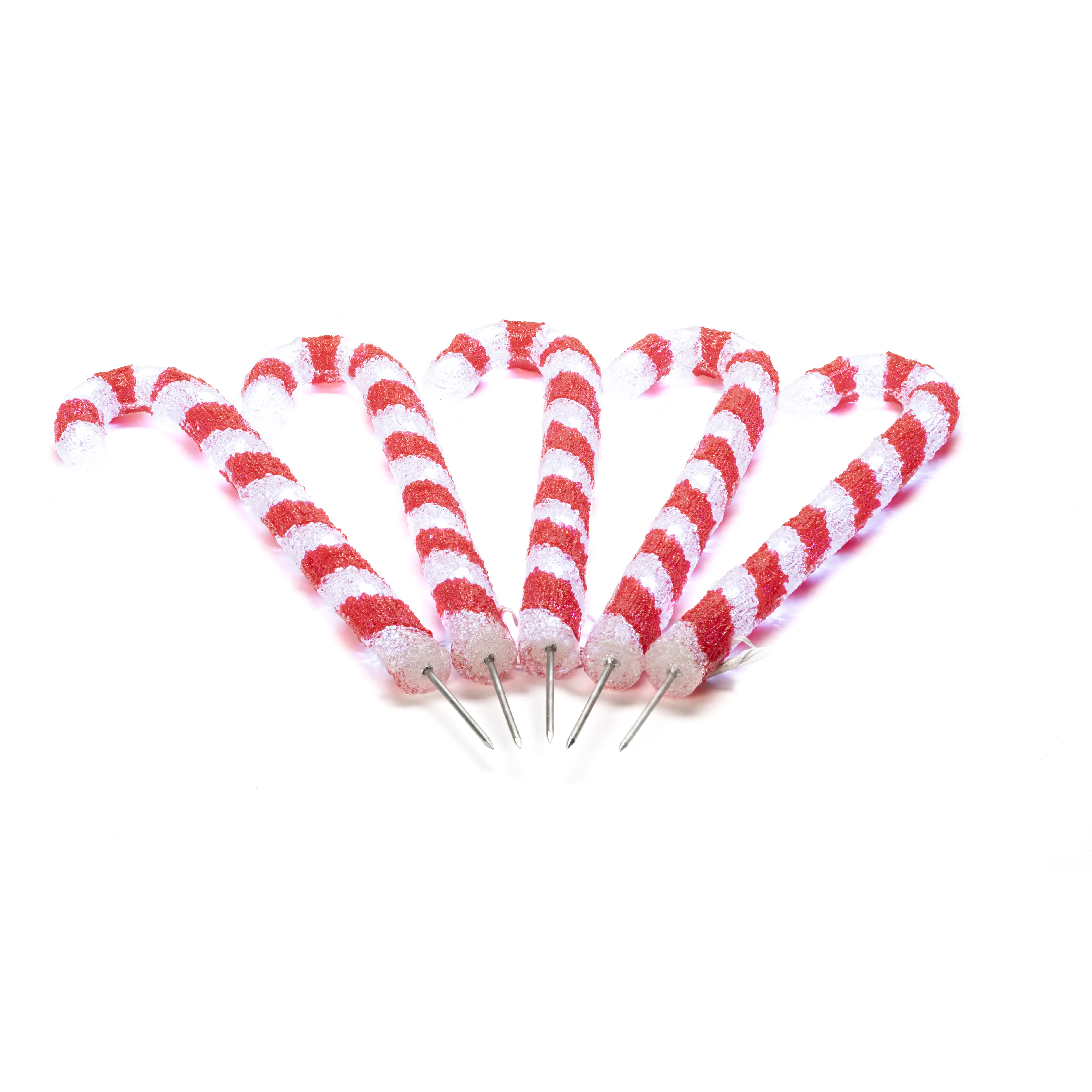Konstsmide LED Weihnachtsdeko Zuckerstangen 80 Dioden 5er Set kaltweiß