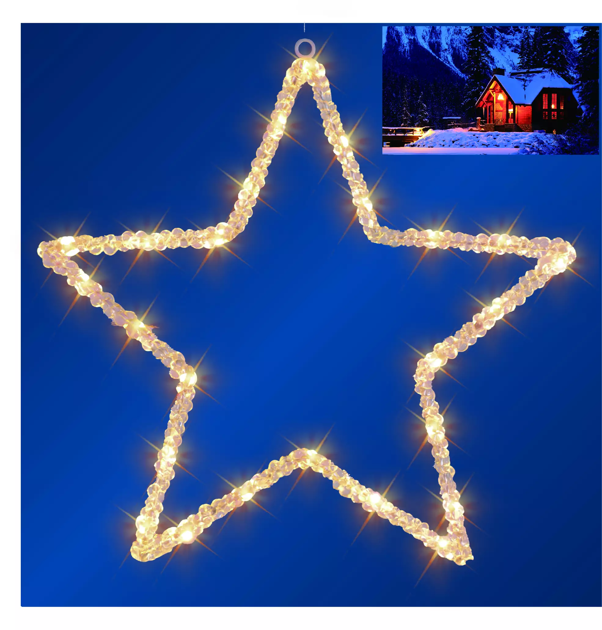 TrendLine LED Acrylfigur Stern 39 cm warmweiß Außen mit Timer