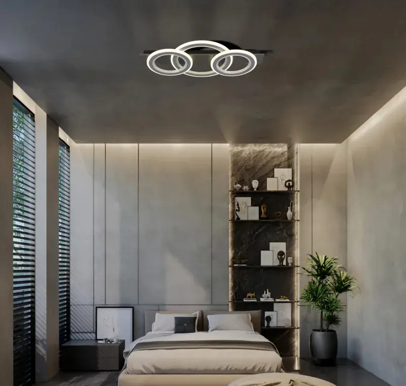 Globo Deckenleuchte Jayden 73 x 37 cm L x B schwarz CCT