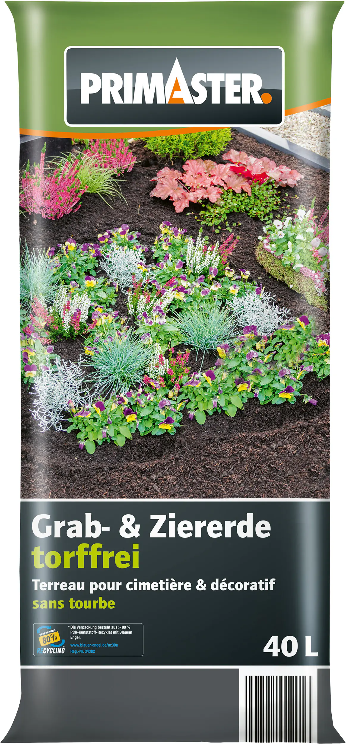 Primaster Zier- & Graberde torffrei 40 L
