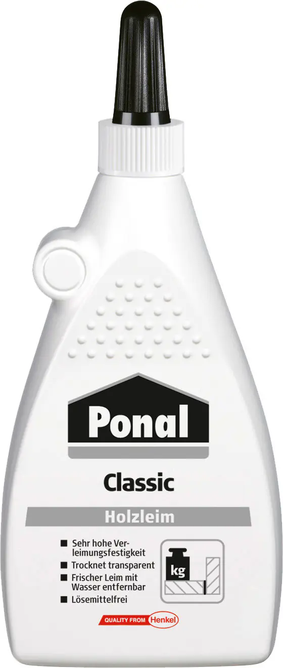 Ponal Holzleim Classic 225 g Flasche, trocknet transparent