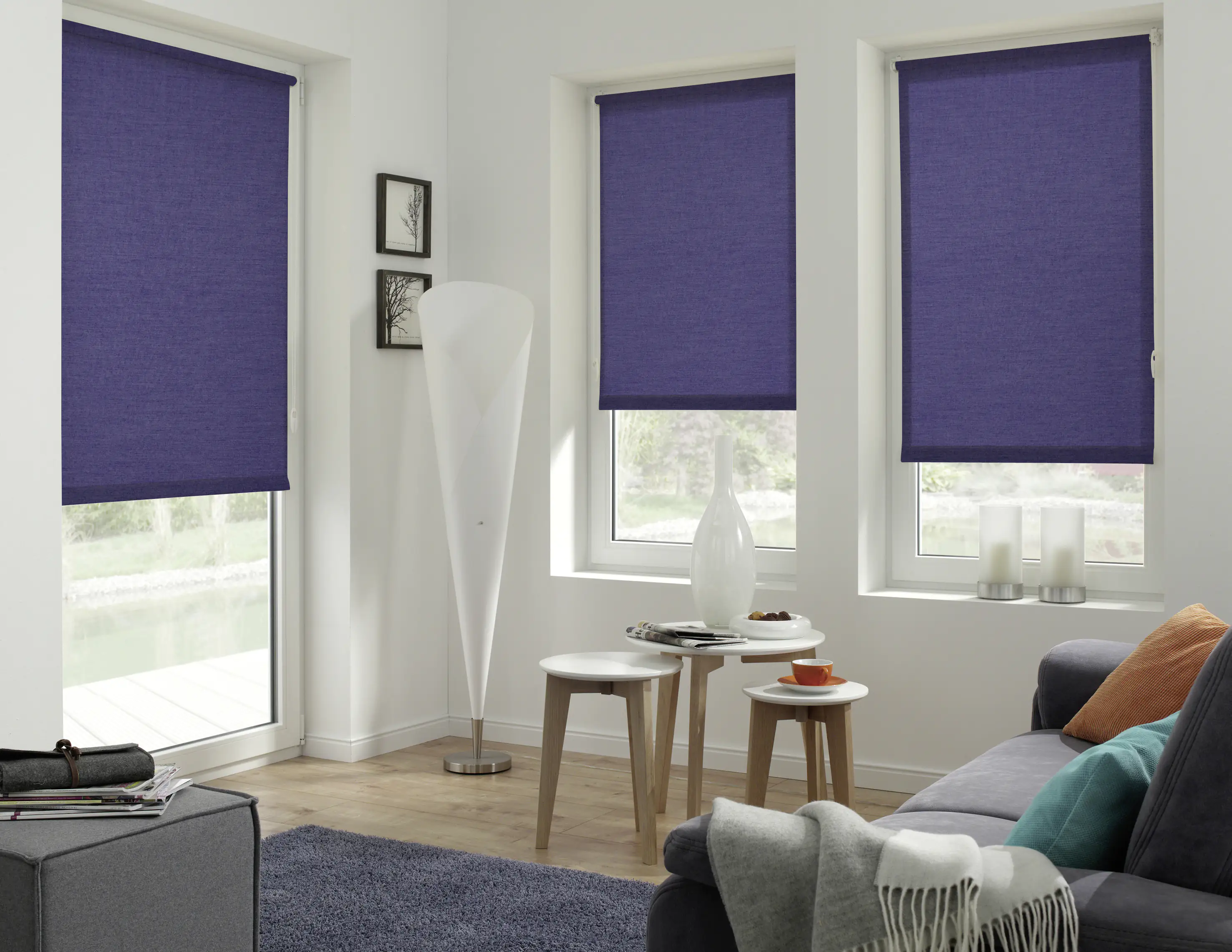 4003018190301_1390782 Gardinia Easyfix Rollo Uni dunkelblau 60 x 150 cm