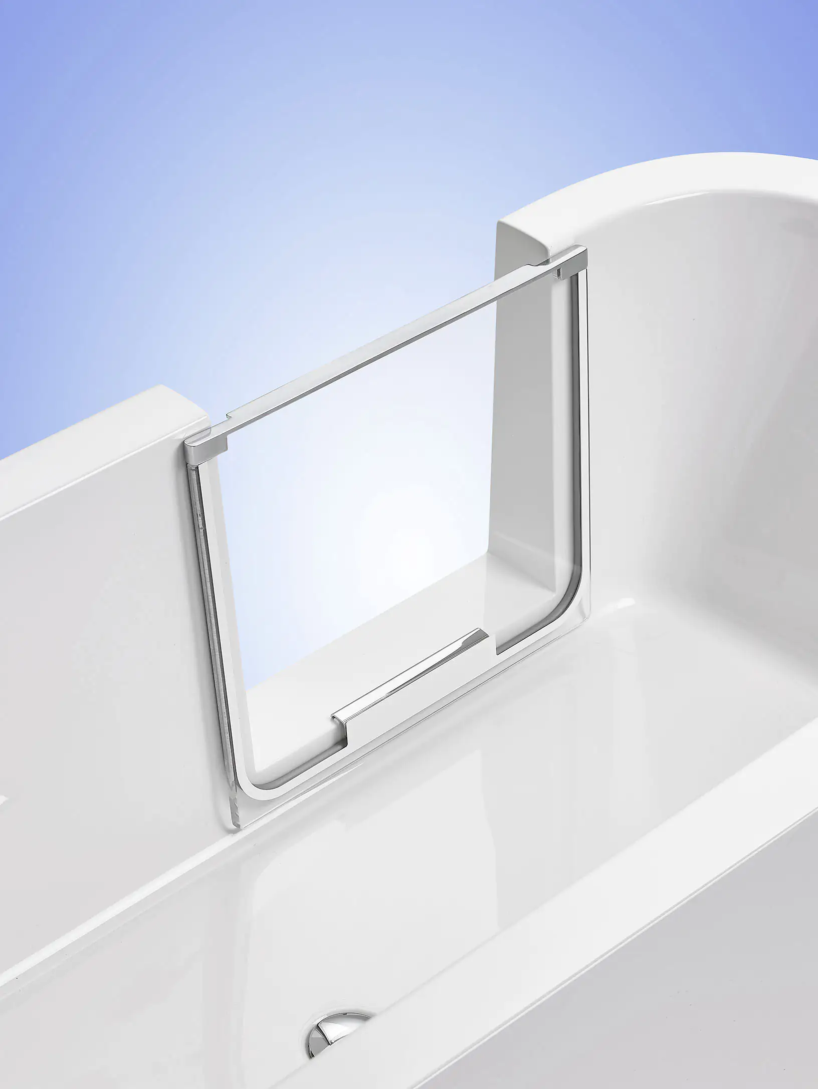 Ottofond Badewanne barrierefrei 180 x 80 cm mit Wassereinlauf links weiß