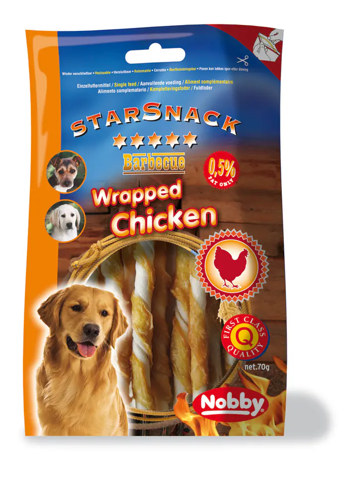 Nobby StarSnack Barbecue Wrapped Chicken 70 g