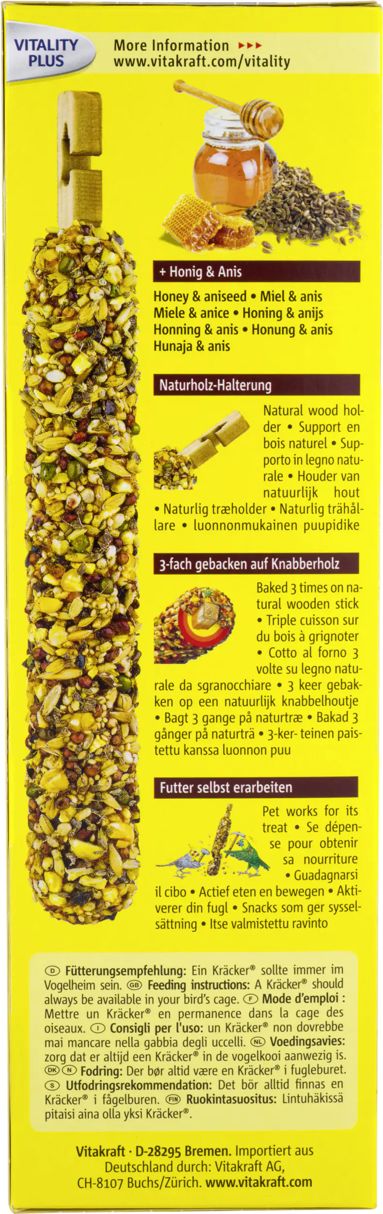 Vitakraft Kräcker® Honig & Anis 2 Stück / 180 g Vitakraft Kräcker® Honig & Anis 2 Stück / 180 g