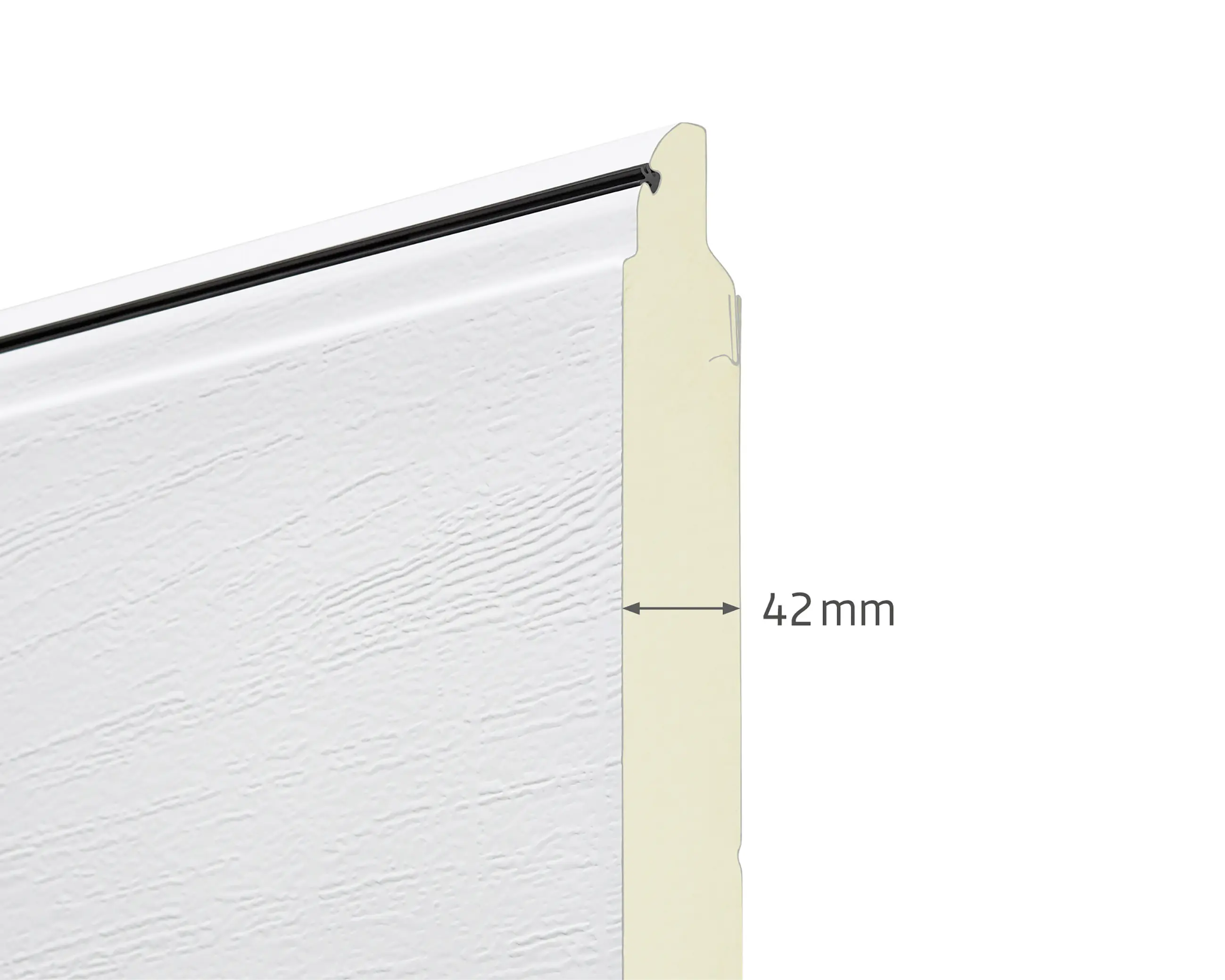 EcoStarMatic Garagen-Sektionaltor 237,5 x 212,5 cm verkehrsweiß Inkl. Torantrieb Liftronic 700