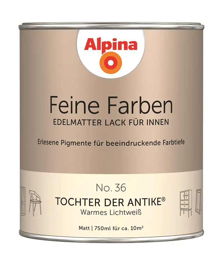 Alpina Feine Farben Lack No. 36 Tochter der Antike - lichtweiß 750 ml