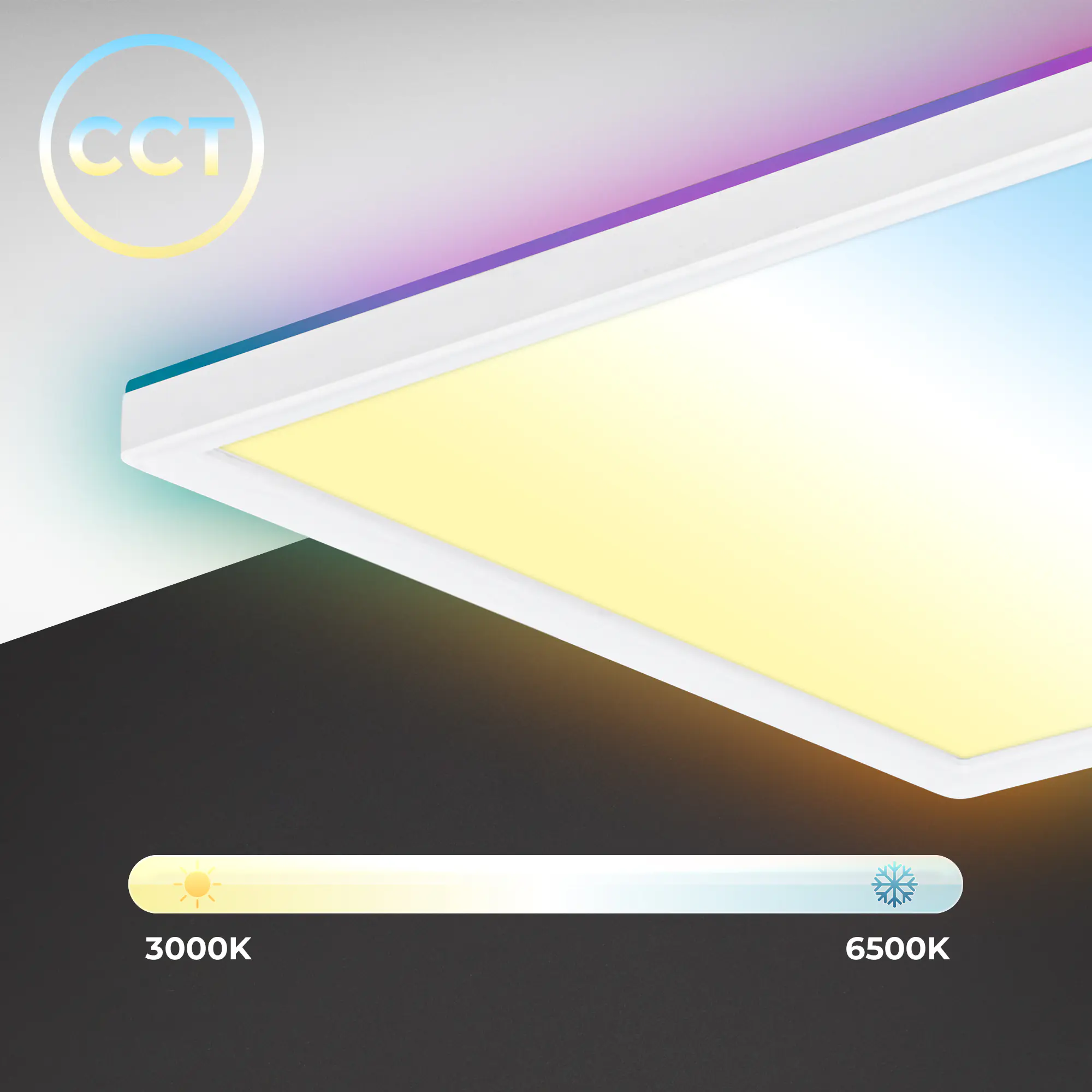 Briloner LED-Panelleuchte Slim 58 x 20 cm weiß RGB dimmbar