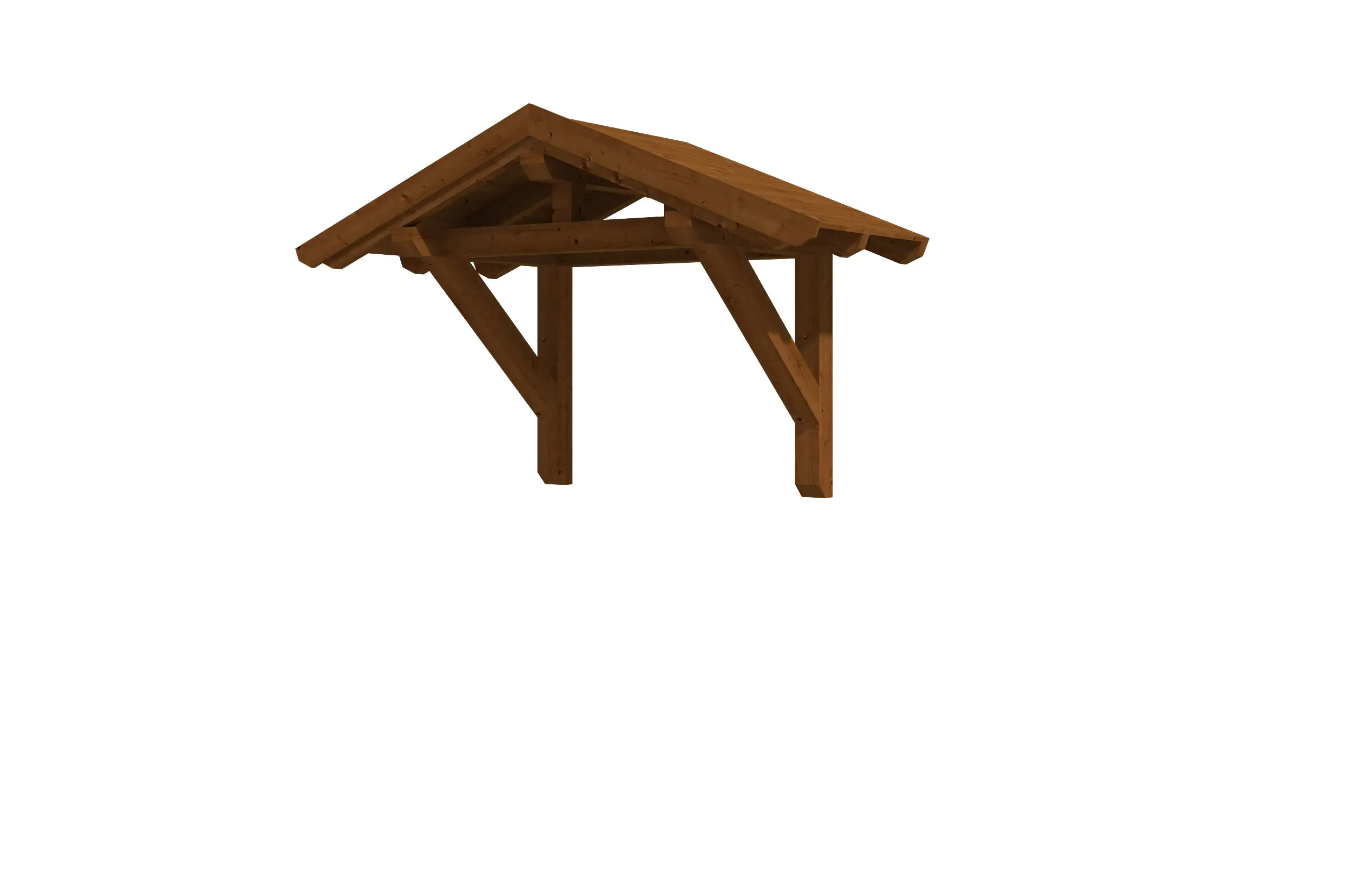 SKAN HOLZ Vordach Siegen Typ 1 247 x 116 cm, lasiert in Nussbaum