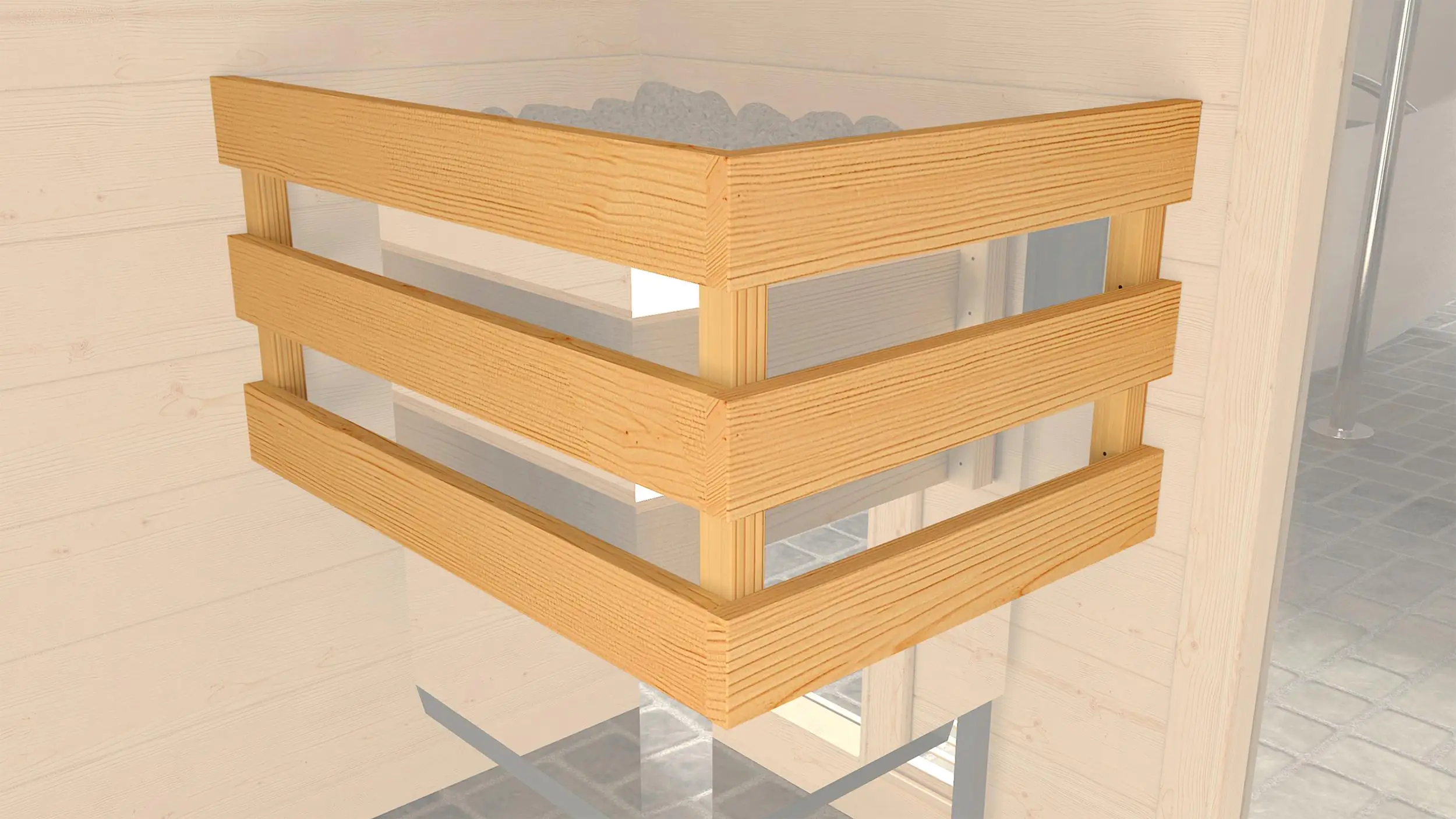 Weka Massivholz-Sauna Valida Eck 1 .8 GT mit Sicherheitsglastür