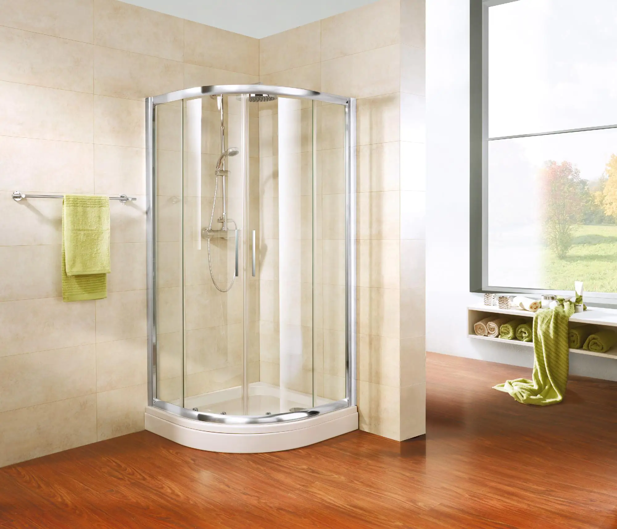 Schulte Runddusche 90 x 90 x 185 cm Kristall/Trend