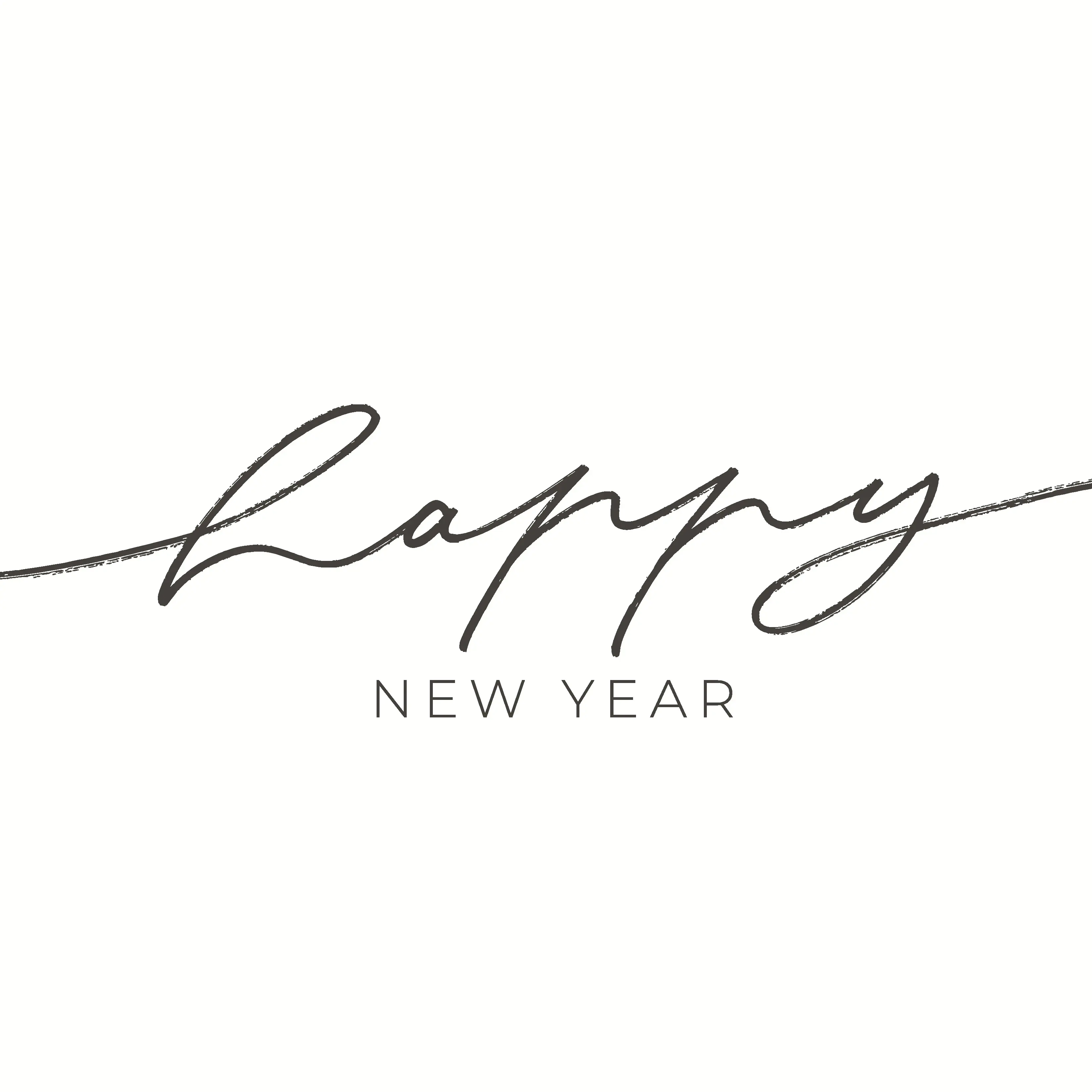 Duni Servietten Happy New Year Silvester weiß/dunkelgrau 24 x 24 cm - 20er Pack