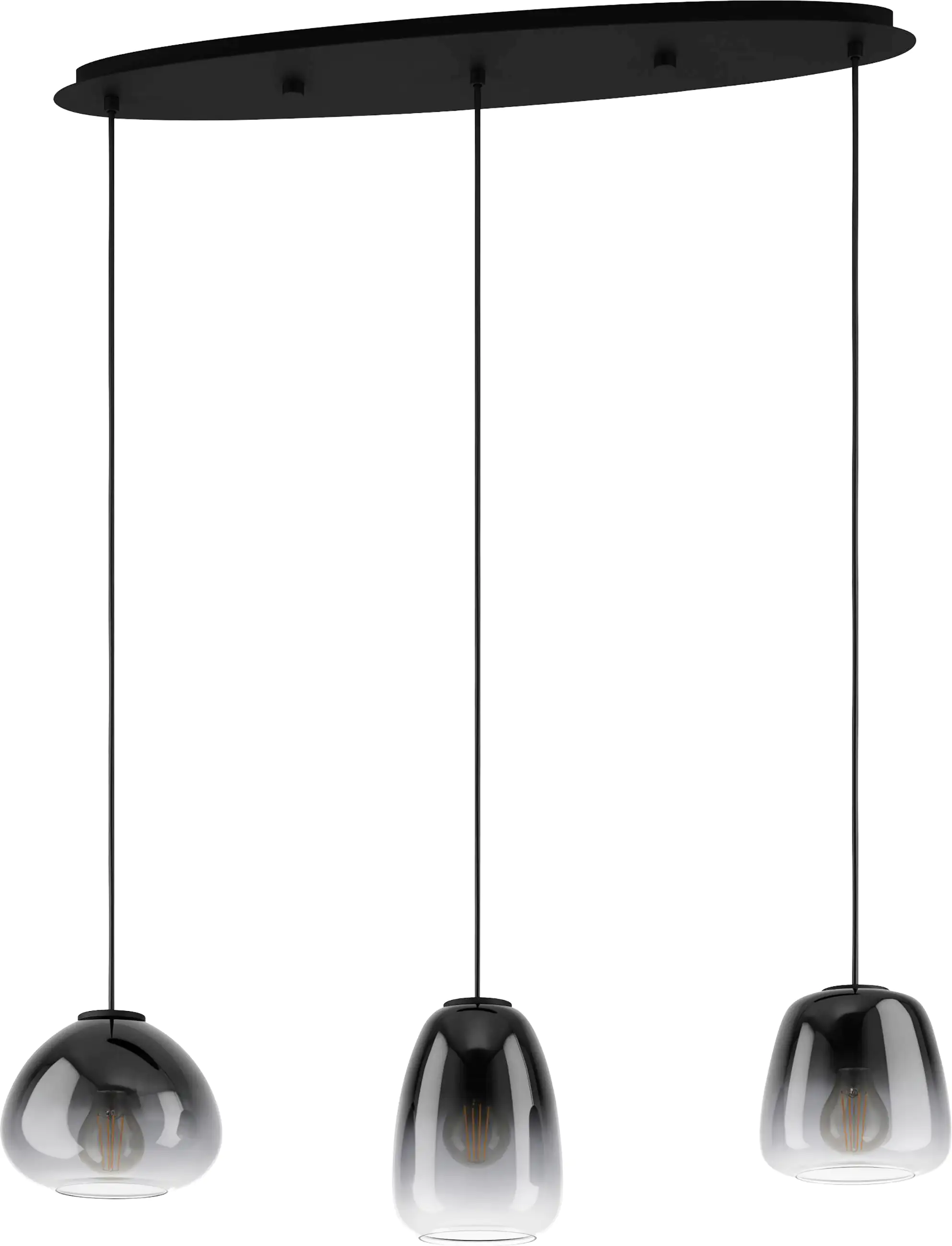 Eglo Hängeleuchte Aguilares schwarz-grau 84 x 19,5 cm