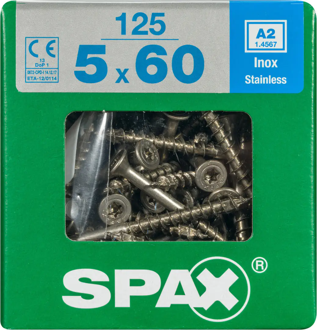 Spax Universalschrauben 5.0 x 60 mm TX 20 - 125 Stk. Spax Universalschrauben 5.0 x 60 mm TX 20 - 125 Stk.