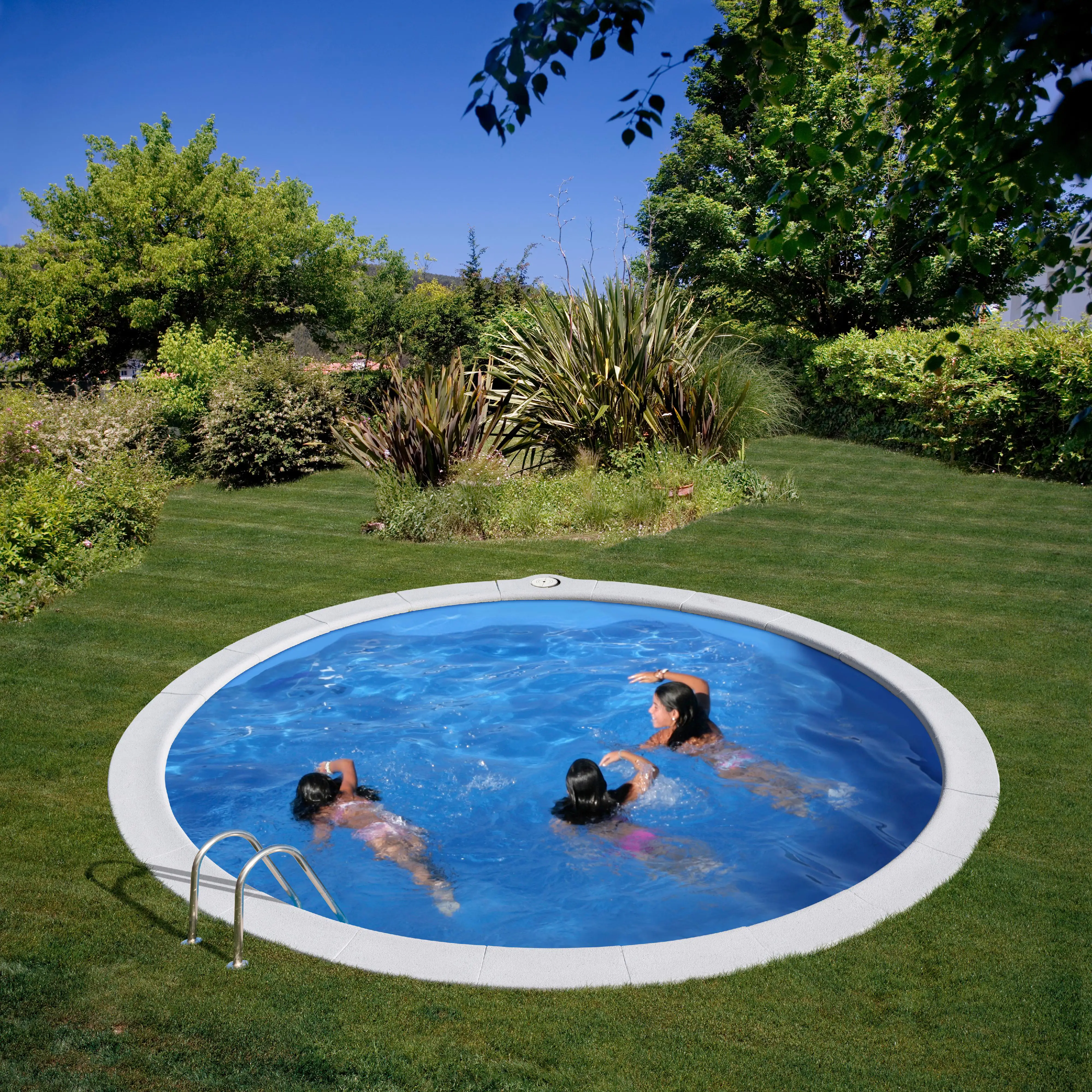 Gre Stahl-Einbaupool Sumatra rund Ø 350 x 120 cm