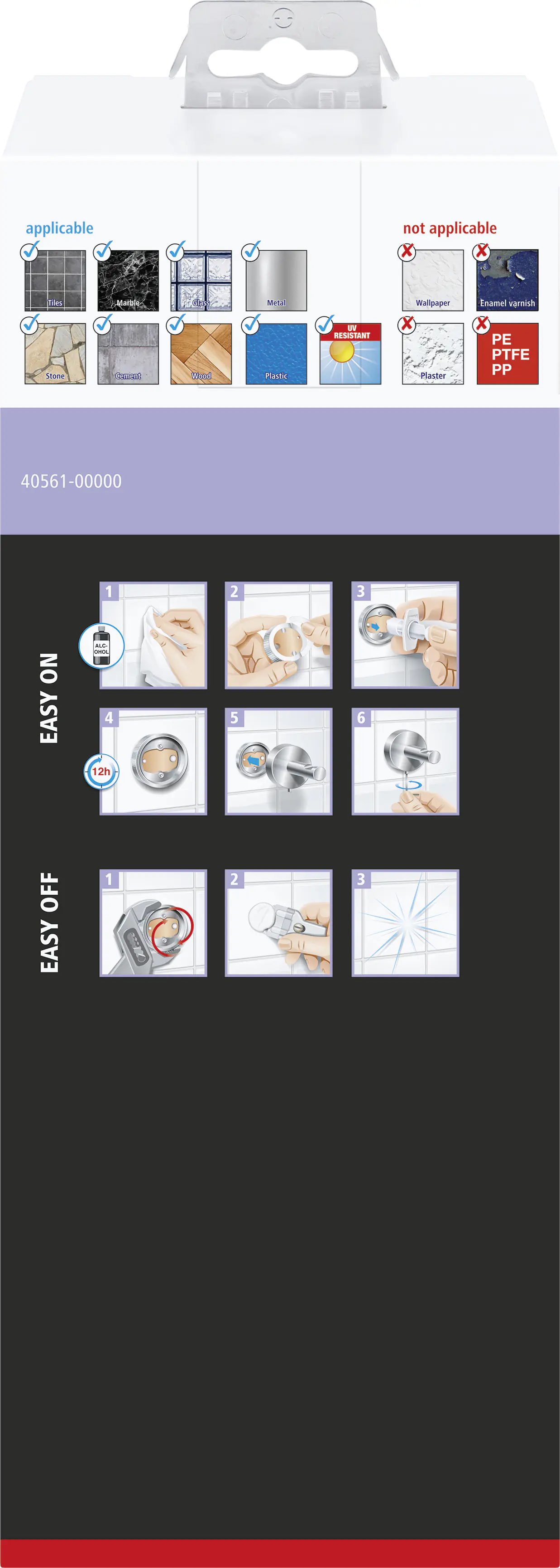 Tesa WC-Bürstengarnitur MOON schwarz