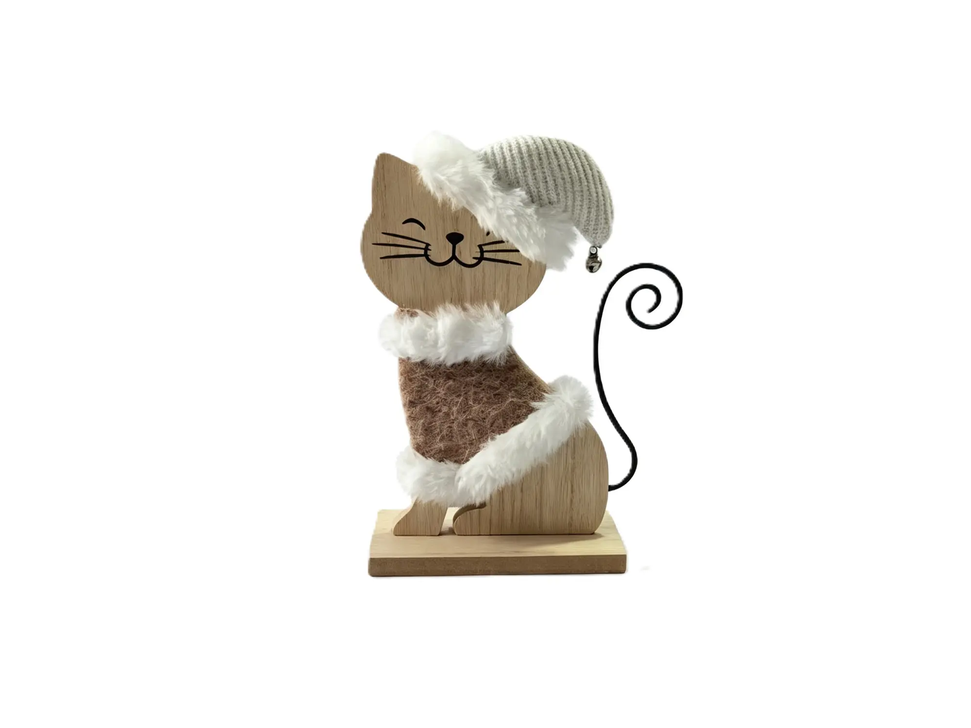 TrendLine Dekofigur Katze Holz 21 x 13,5 cm