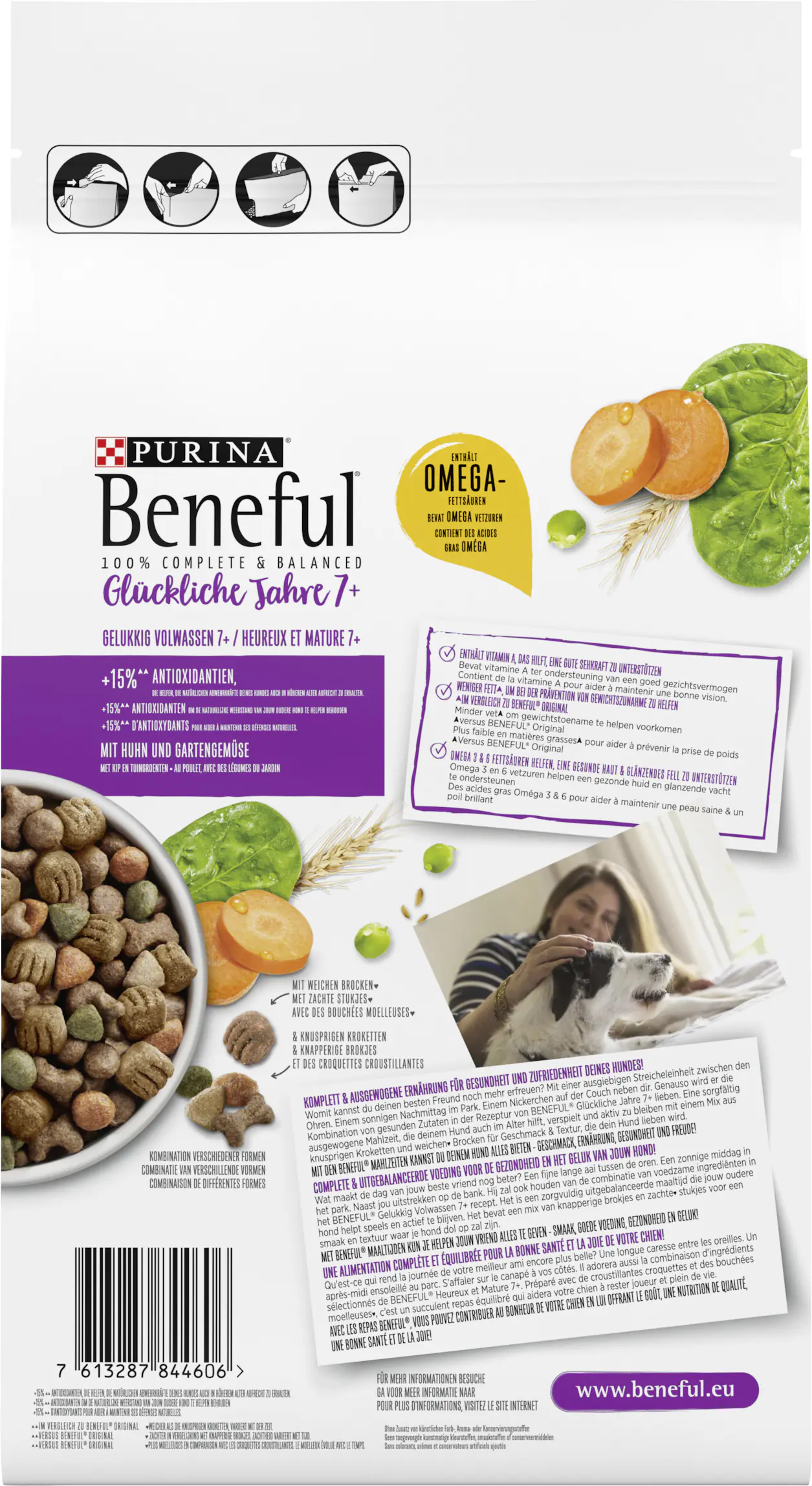 Purina Beneful Hundetrockenfutter Senior 1,4 kg Huhn & Gemüse 