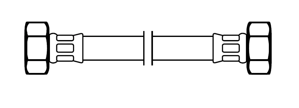 Flexo Anschlussschlauch 127 mm (1/2") x 127 mm (1/2") DN 8 100 cm Flexo Anschlussschlauch 127 mm (1/2") x 127 mm (1/2") DN 8 100 cm