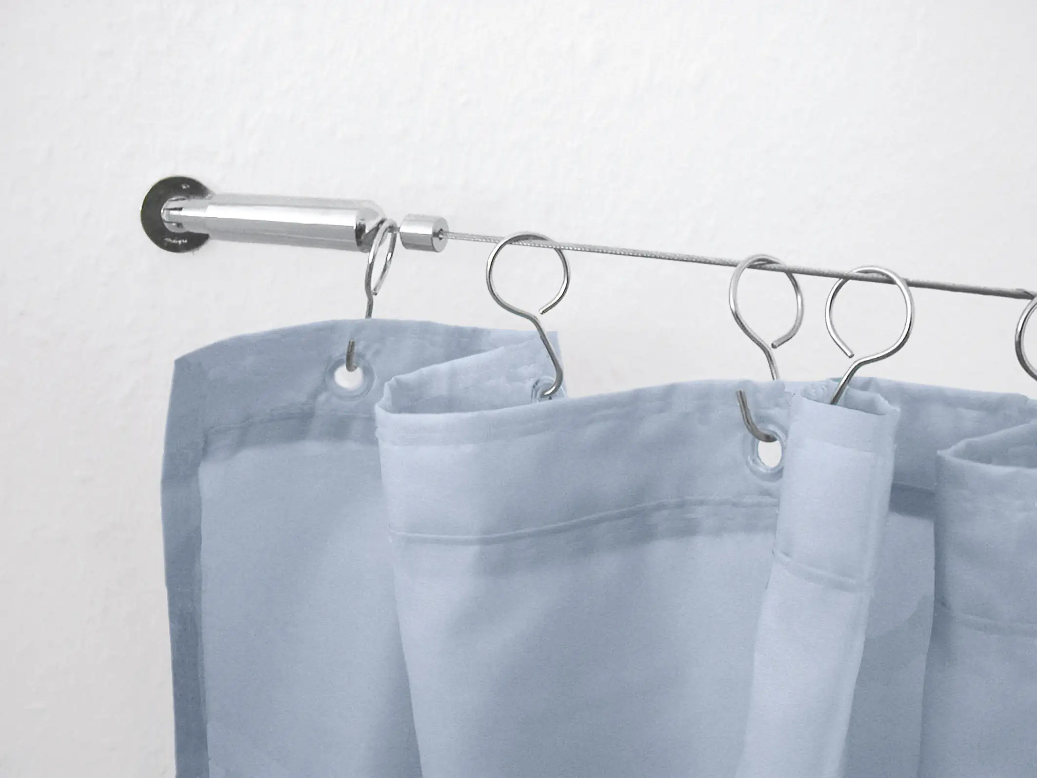 Kleine Wolke Seilsystem für Duschvorhang chrom, 500 cm