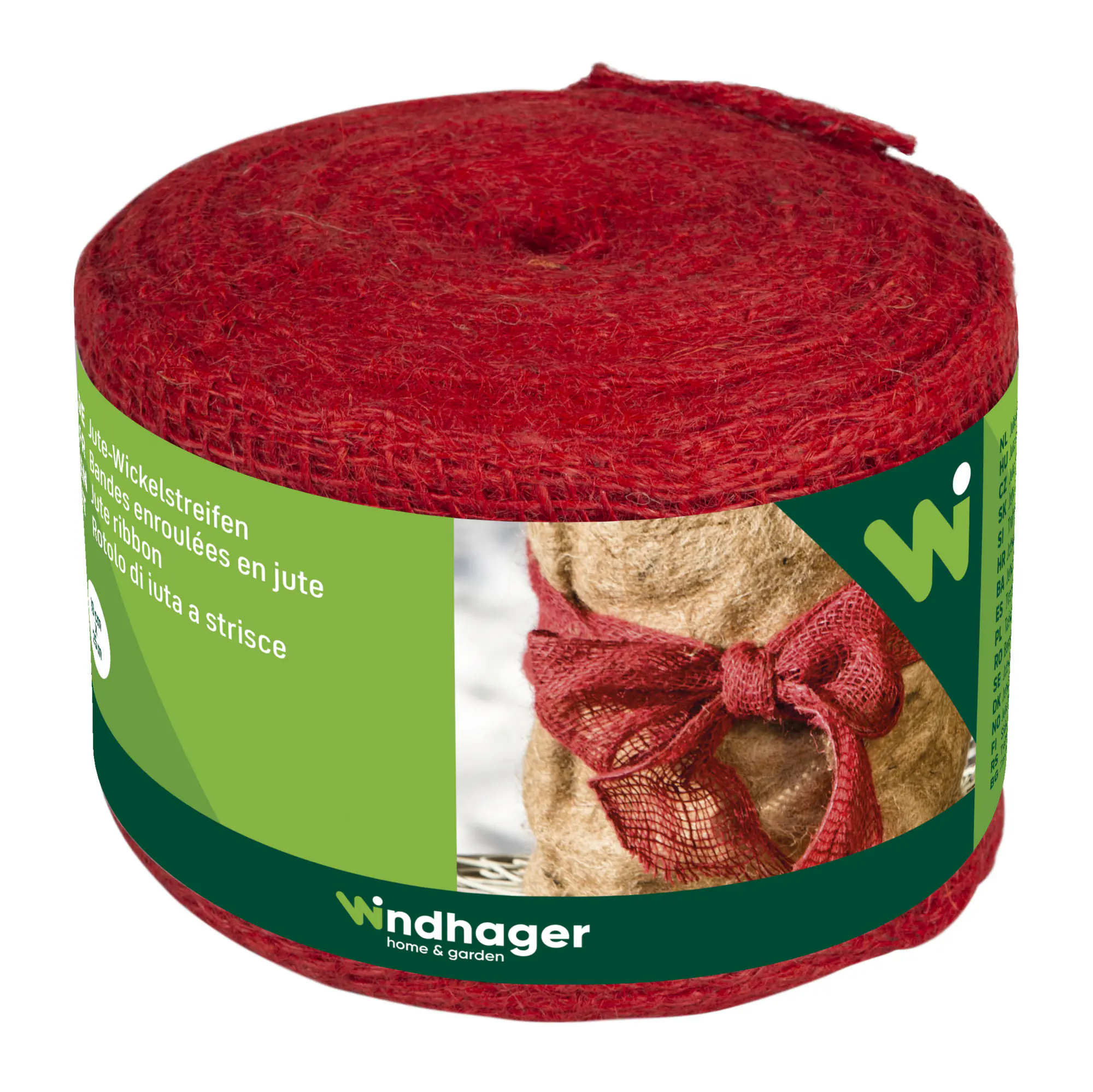 Windhager Jute-Wickelstreifen 10 cm x 25 m rot