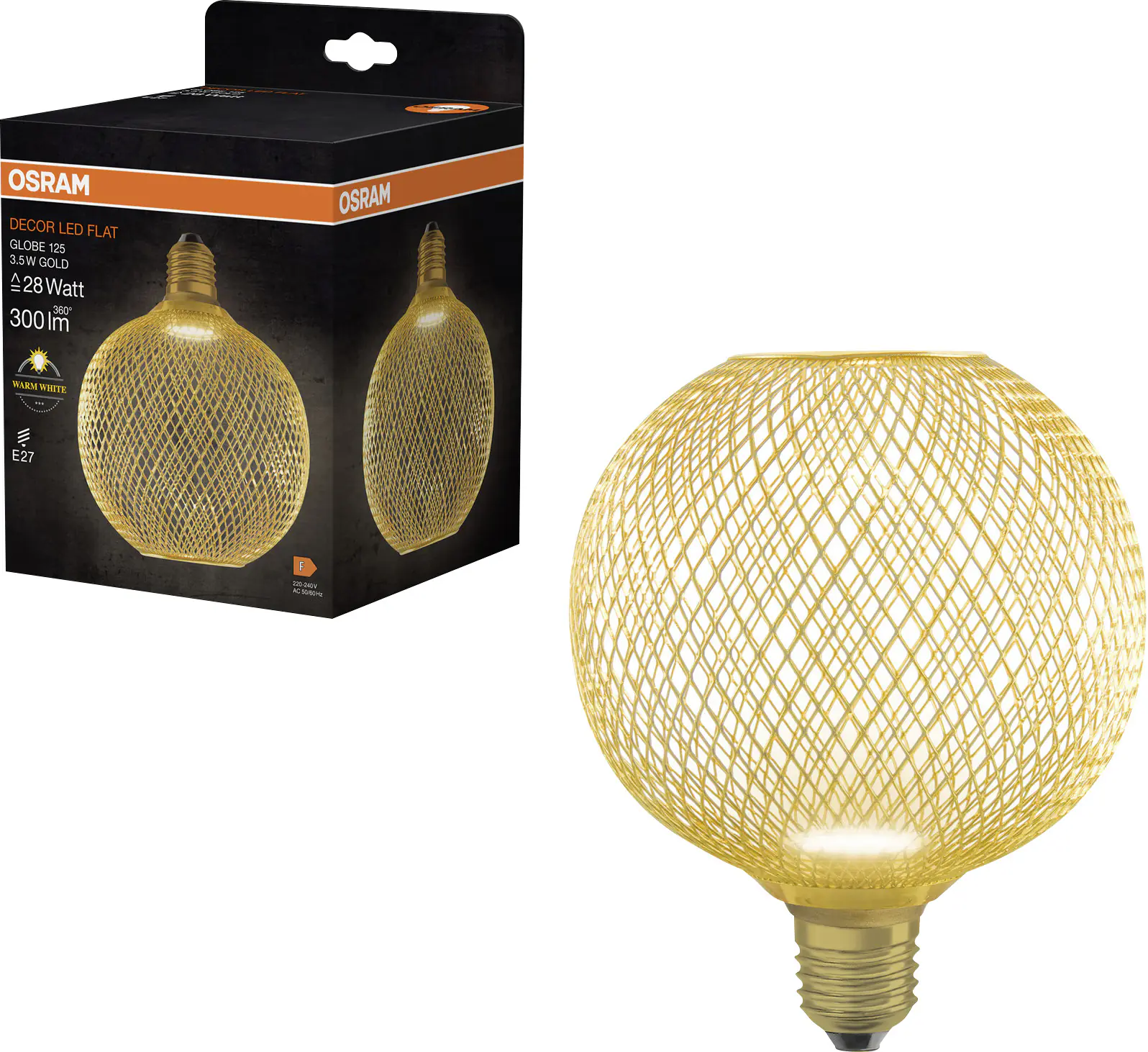 Osram Decor LED Leuchtmittel Flat Globe 125 E27 3,5 W gold Osram Decor LED Leuchtmittel Flat Globe 125 E27 3,5 W gold