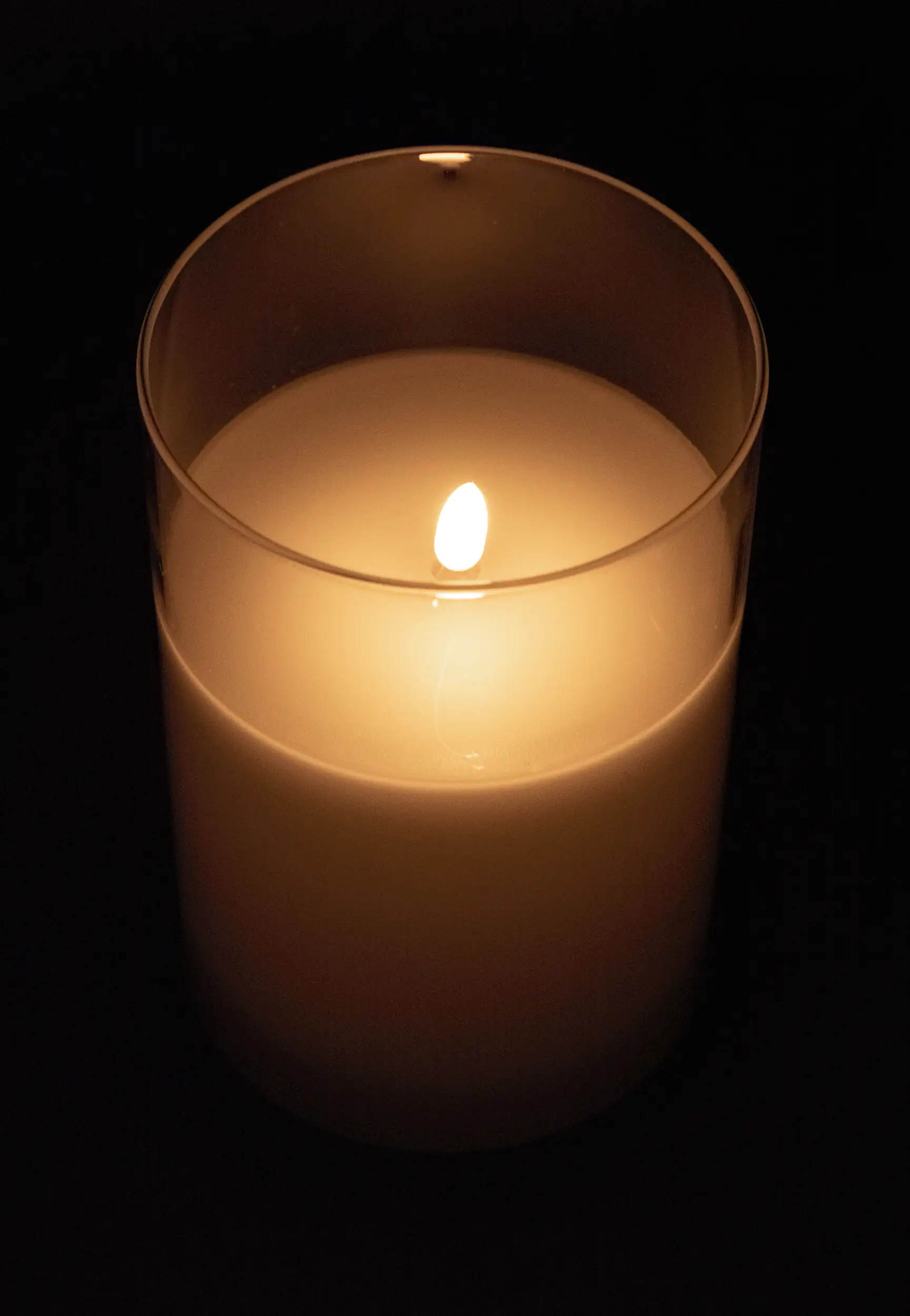 Kaemingk LED Kerze Wachs Indoor 15 cm klar