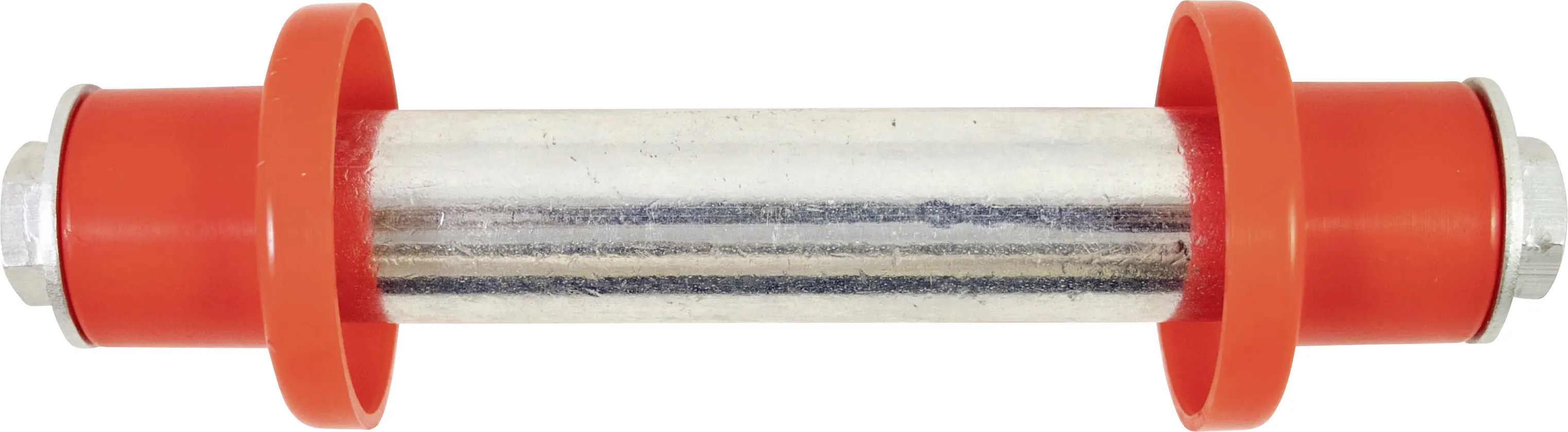 HSI Schubkarren-Achse Eisen mit Kunststoffkappen Ø 20 x 120 mm verzinkt